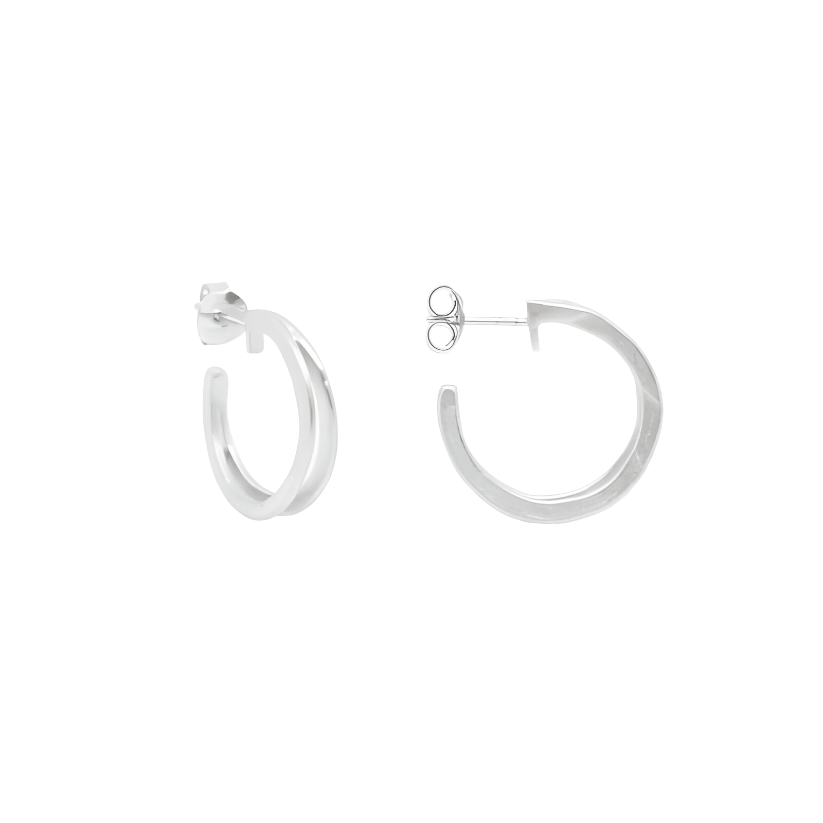 Susi Cala Creolen Double Mir, M, Silber