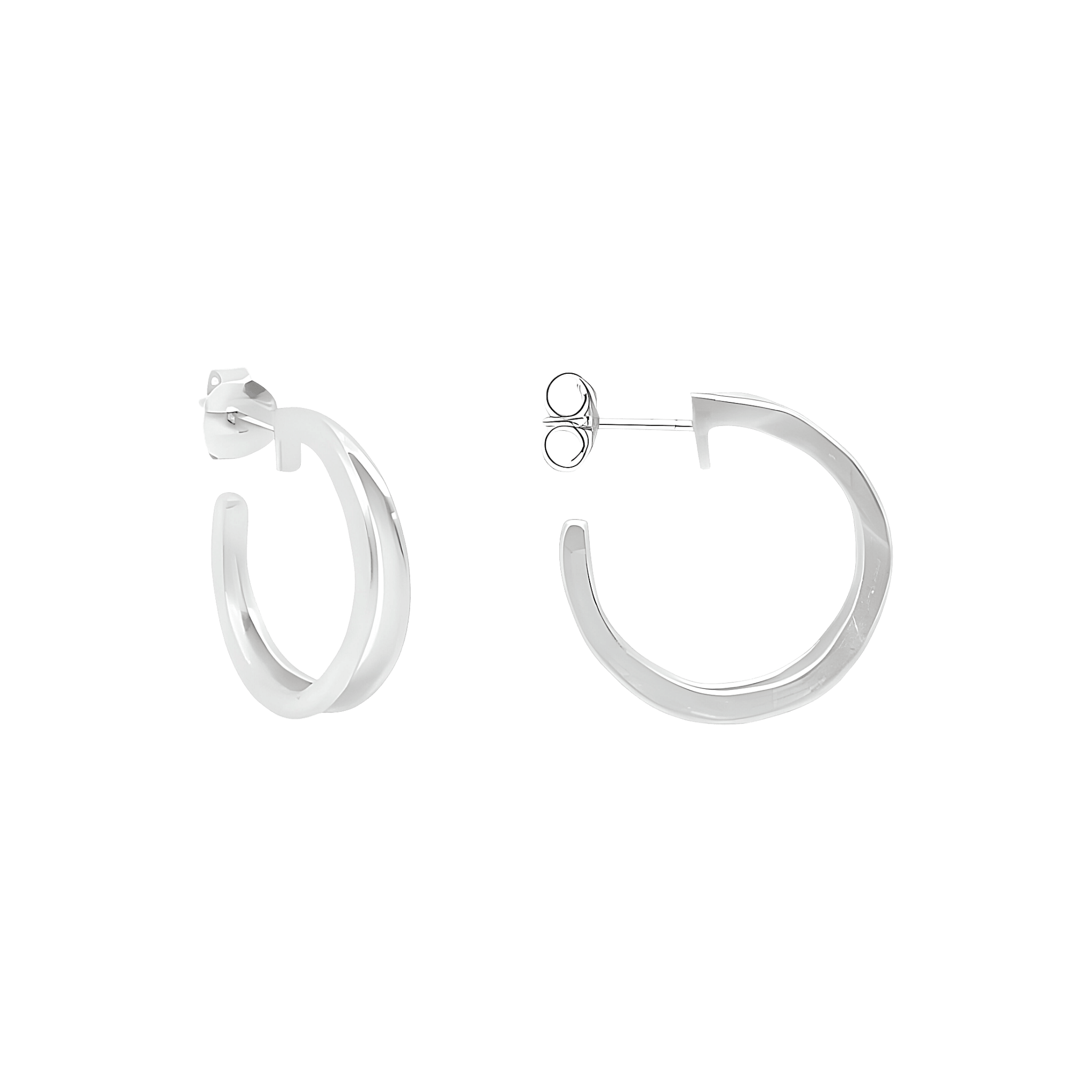 Susi Cala Creolen Double Mir, M, Silber