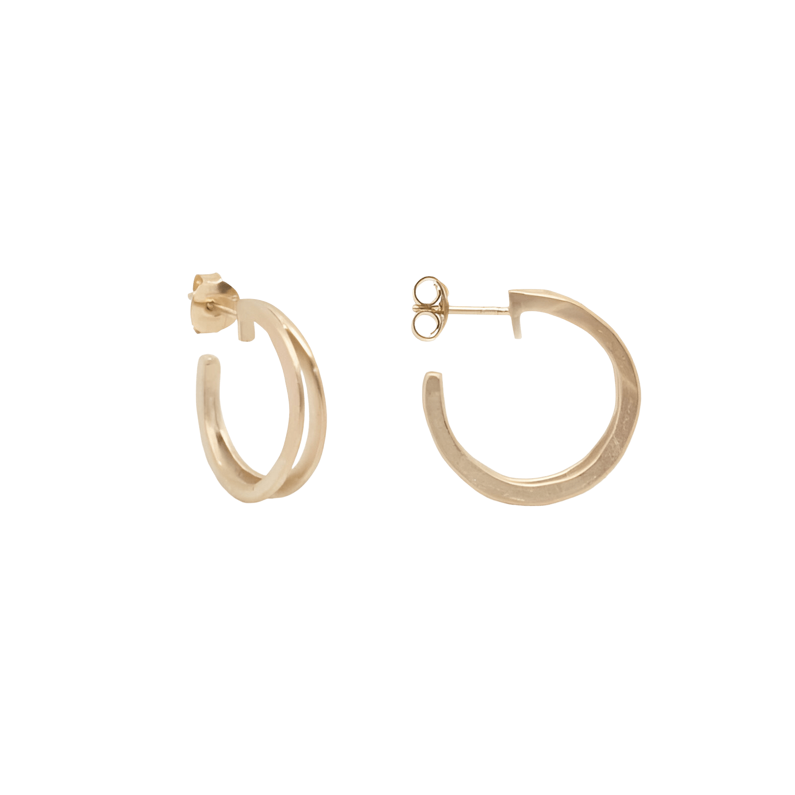 Susi Cala Creolen Double Mir, M, vergoldet