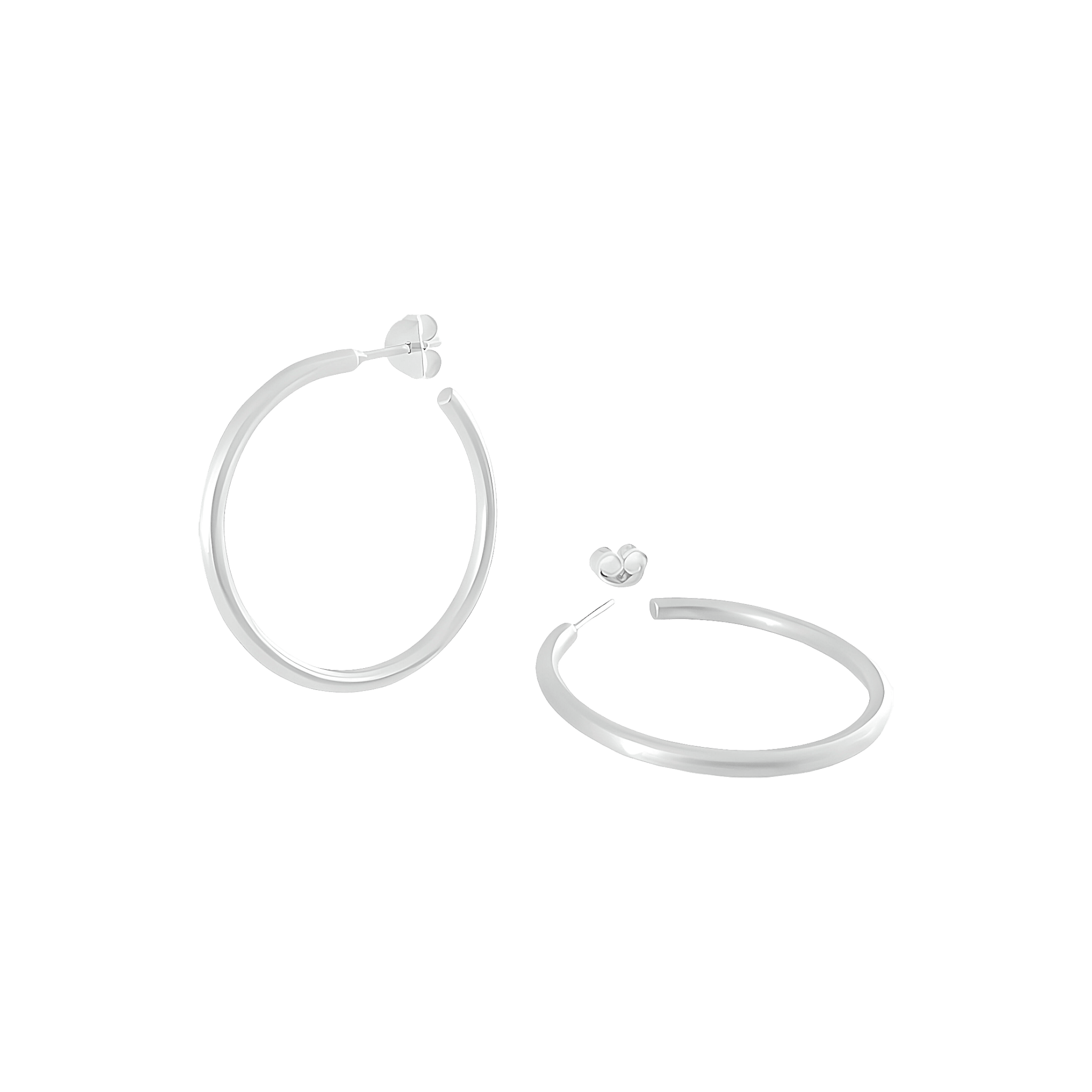 Susi Cala Creolen London, XL, Silber