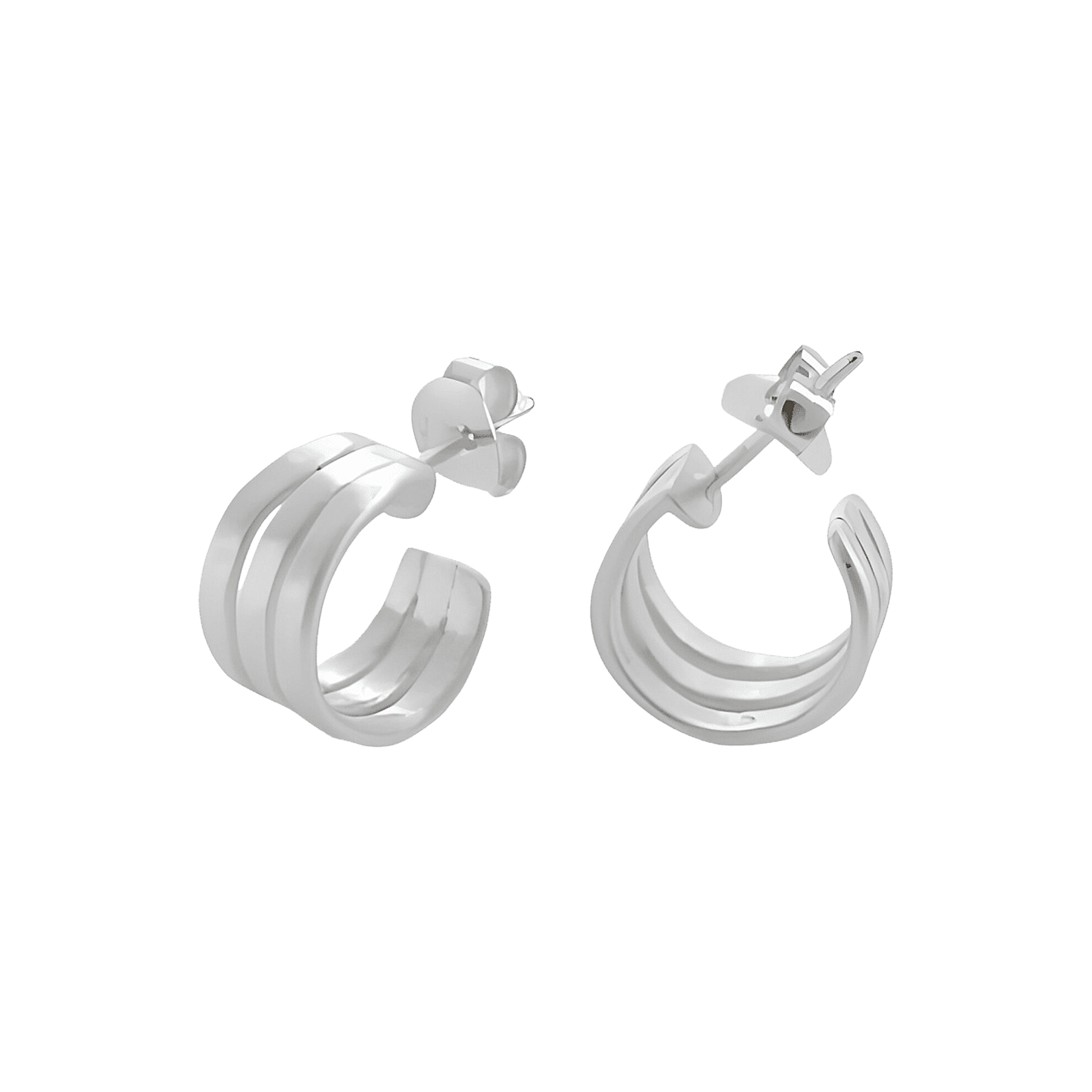 Susi Cala Creolen Sophie Triple, S, Silber