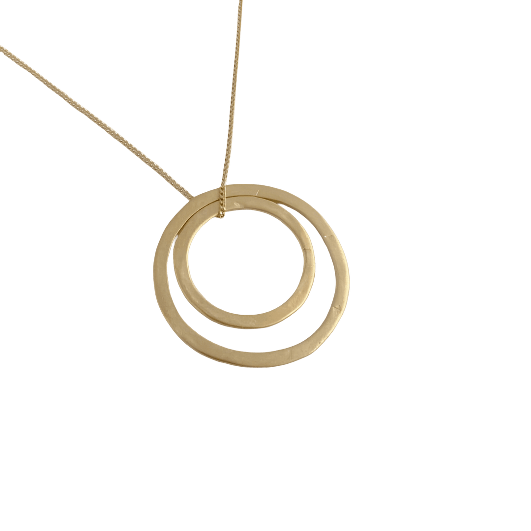 Susi Cala Kette Double Hoop L/M Pendant, vergoldet