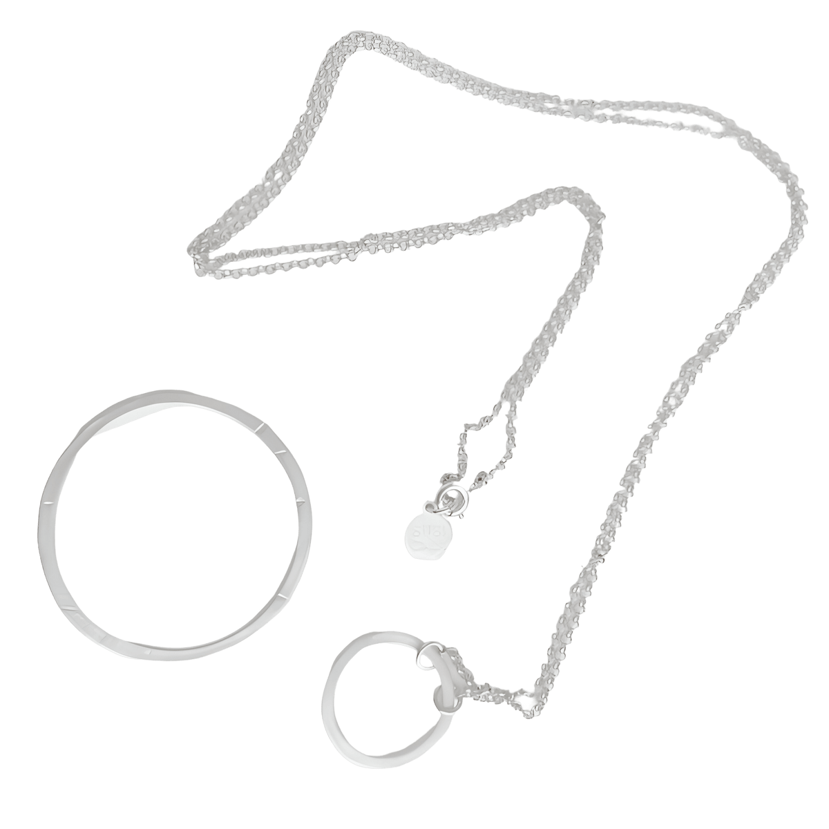 Susi Cala Kette La Cala M Long Circle, Silber