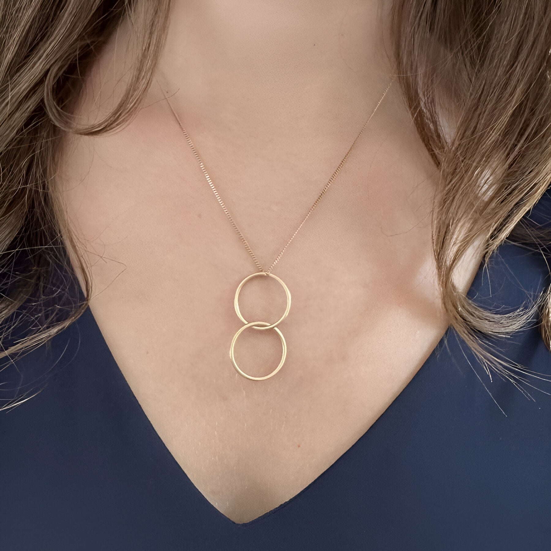 Susi Cala Kette London Twin M Pendant, vergoldet