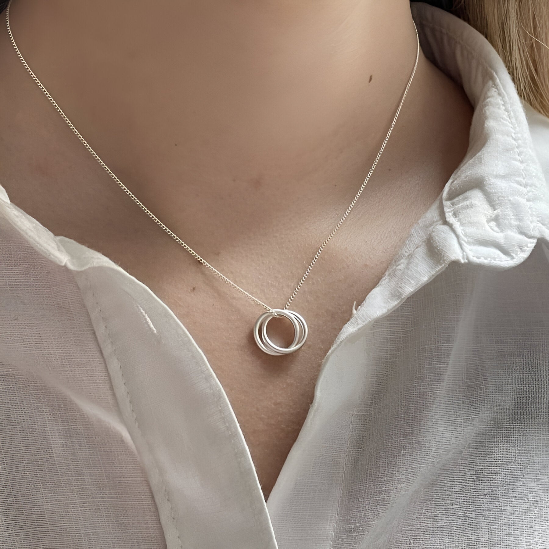 Susi Cala Kette London Twin S Pendant, Silber