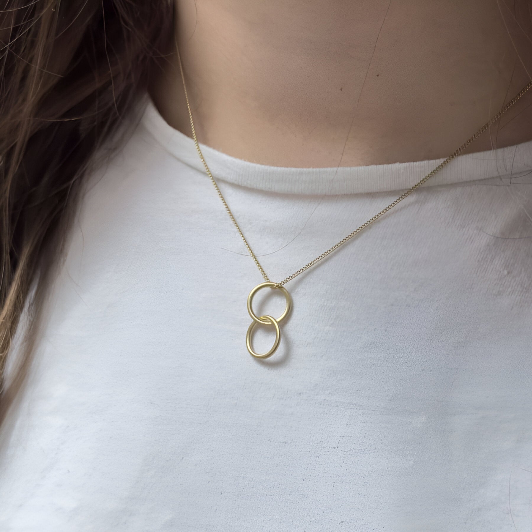 Susi Cala Kette London Twin S Pendant, vergoldet