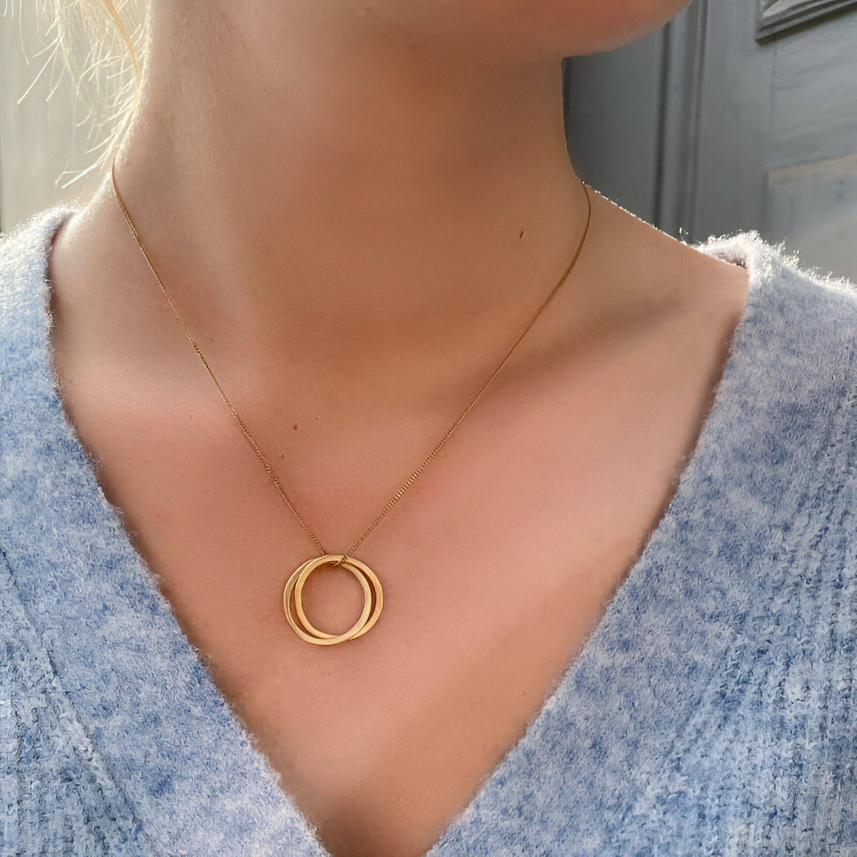 Susi Cala Kette Twin M Pendant, vergoldet