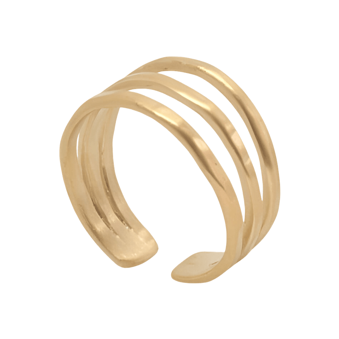 Susi Cala Ring Sophie Triple, vergoldet