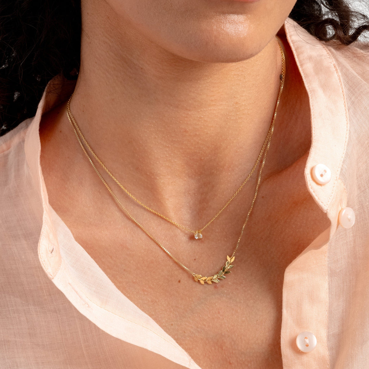 Syster P Kette Layers Simone, vergoldet
