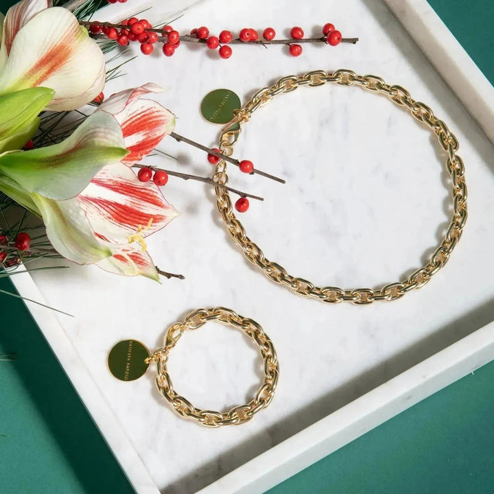 Vanessa Baroni Armband Big Anker, gold, vergoldet