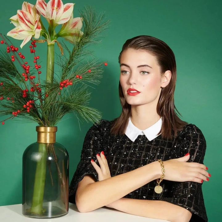 Vanessa Baroni Armband Big Anker, gold, vergoldet