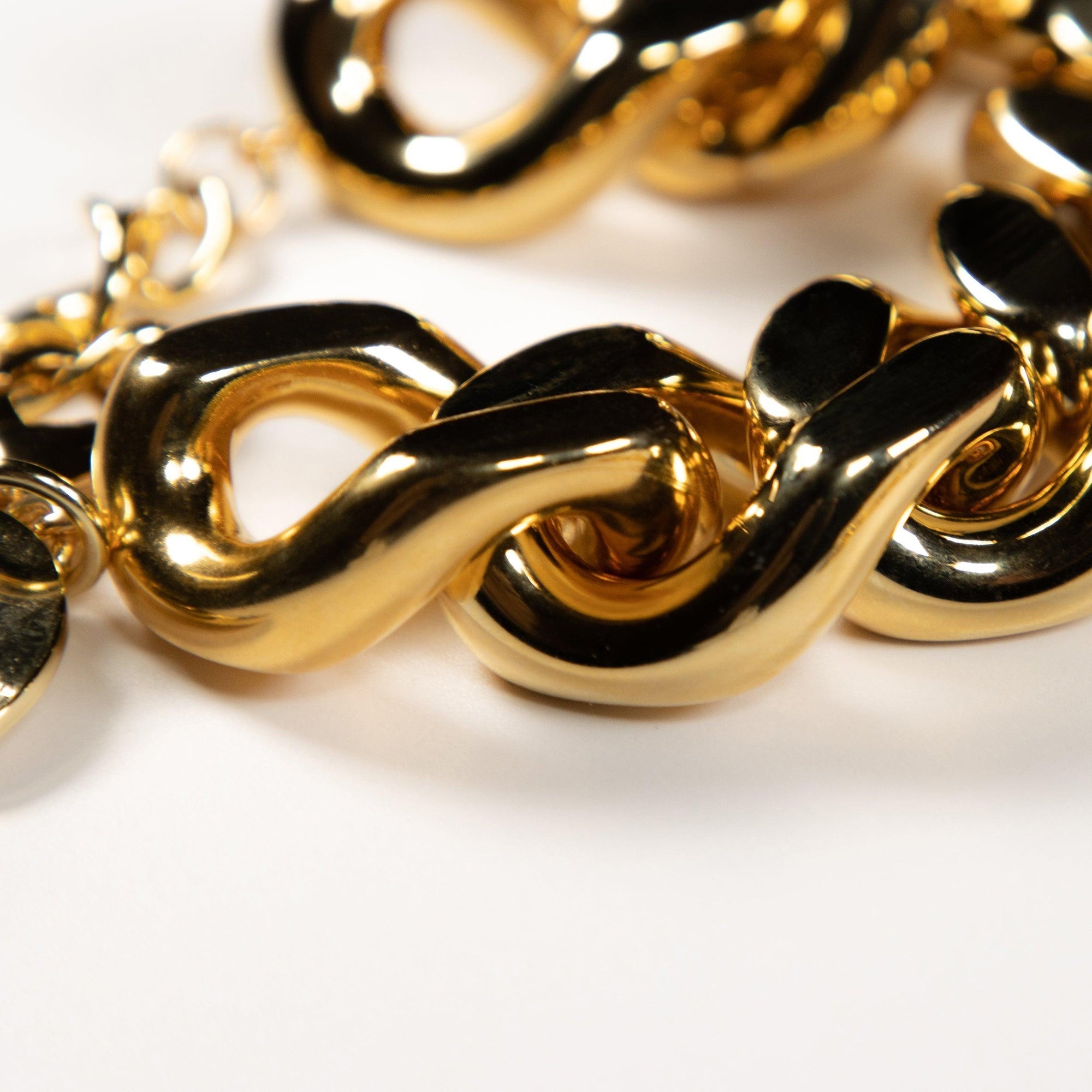 Vanessa Baroni Armband Flat Chain, gold, vergoldet