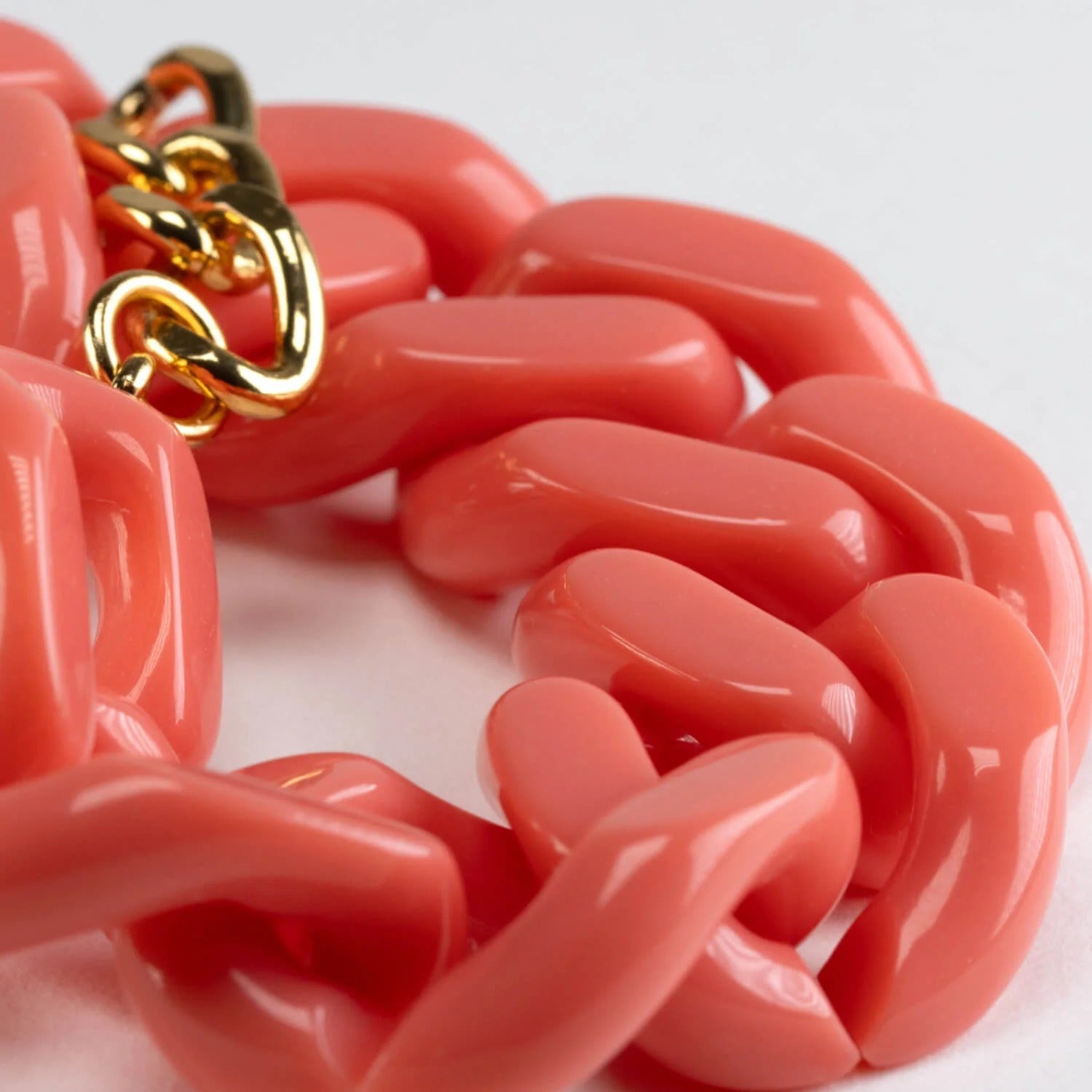 Vanessa Baroni Armband Flat Chain, new flamingo, vergoldet