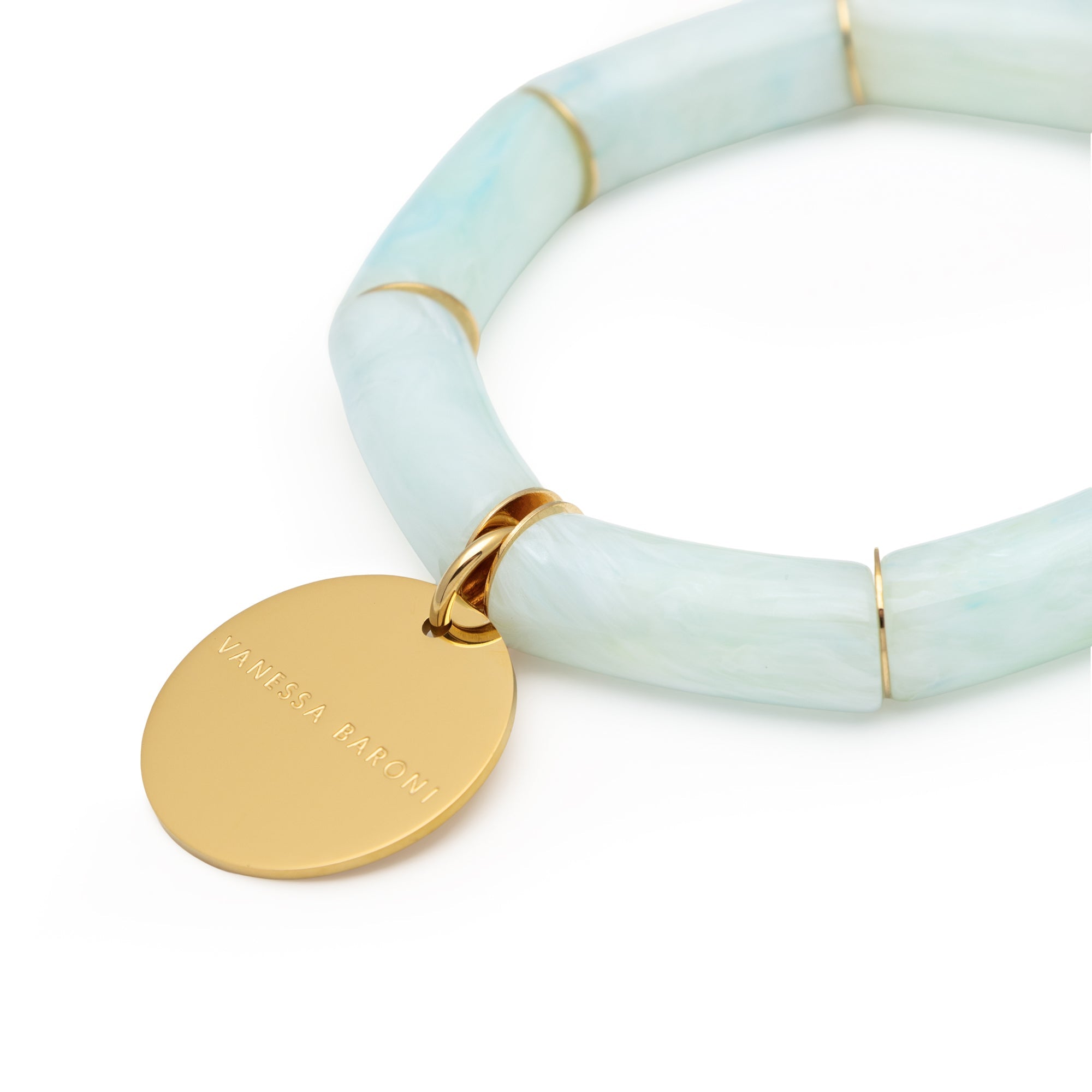 Vanessa Baroni Armband Flex, cloud marble, vergoldet