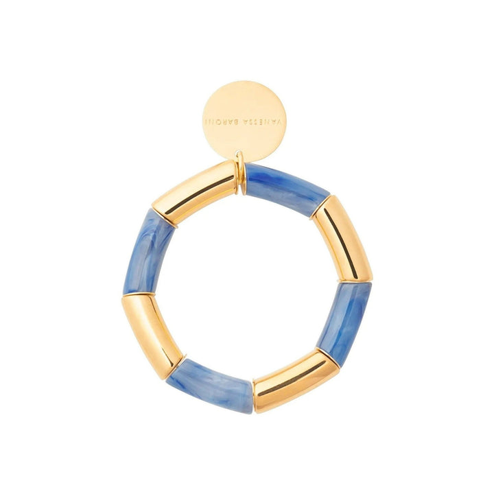 Vanessa Baroni Armband Flex gold, ocean blue, vergoldet