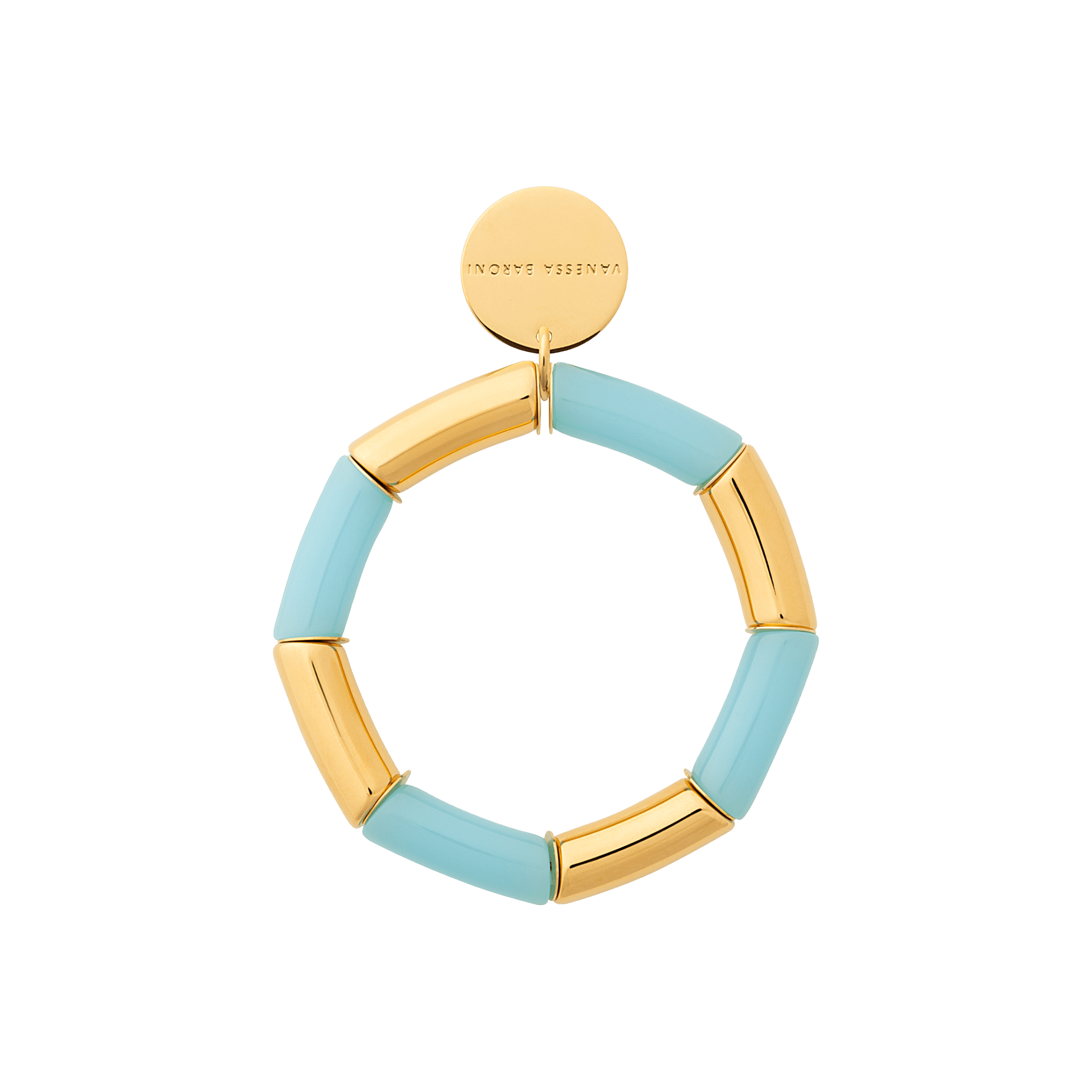 Vanessa Baroni Armband Flex gold, opaline blue, vergoldet