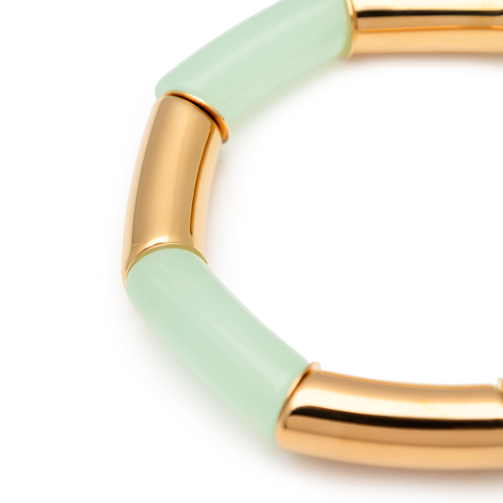 Vanessa Baroni Armband Flex gold, opaline mint, vergoldet