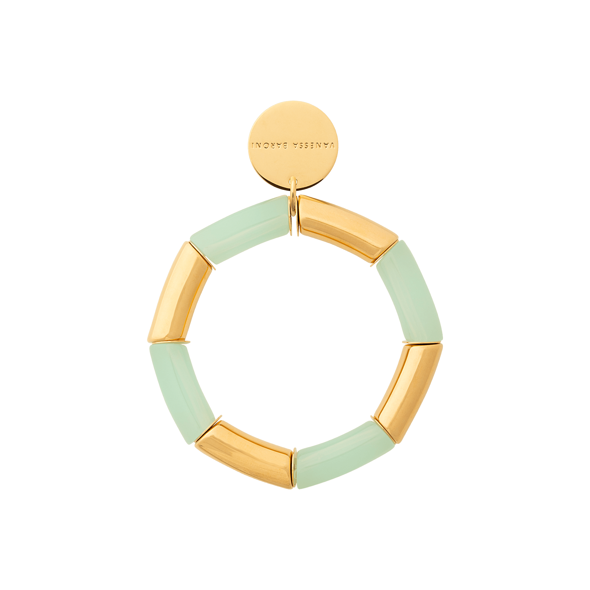 Vanessa Baroni Armband Flex gold, opaline mint, vergoldet