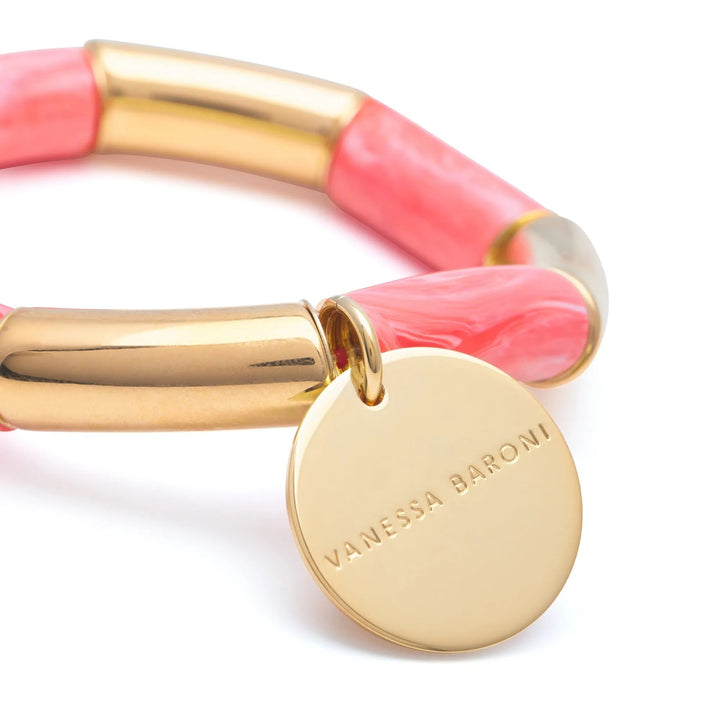 Vanessa Baroni Armband Flex gold, strawberry icecream, vergoldet