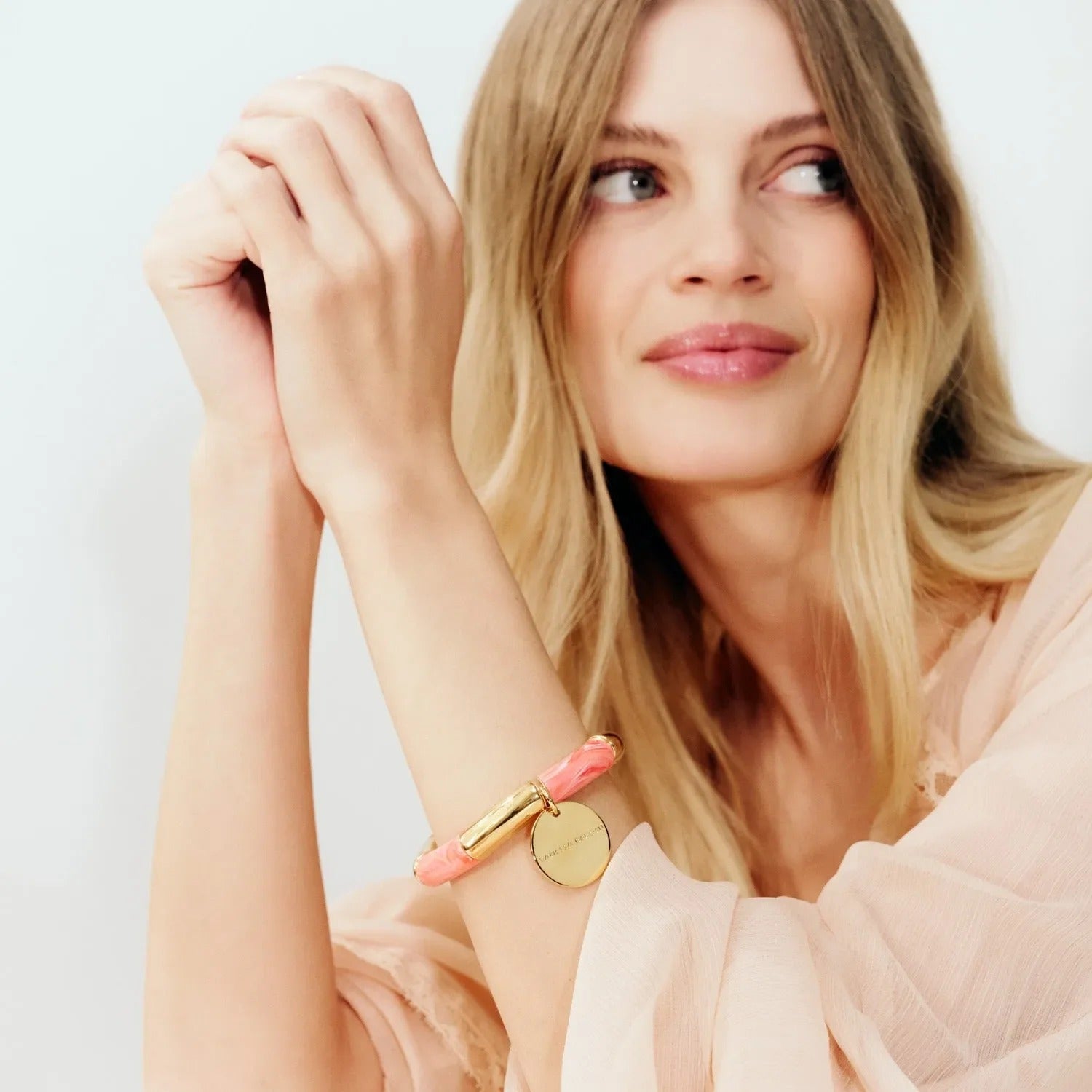 Vanessa Baroni Armband Flex gold, strawberry icecream, vergoldet