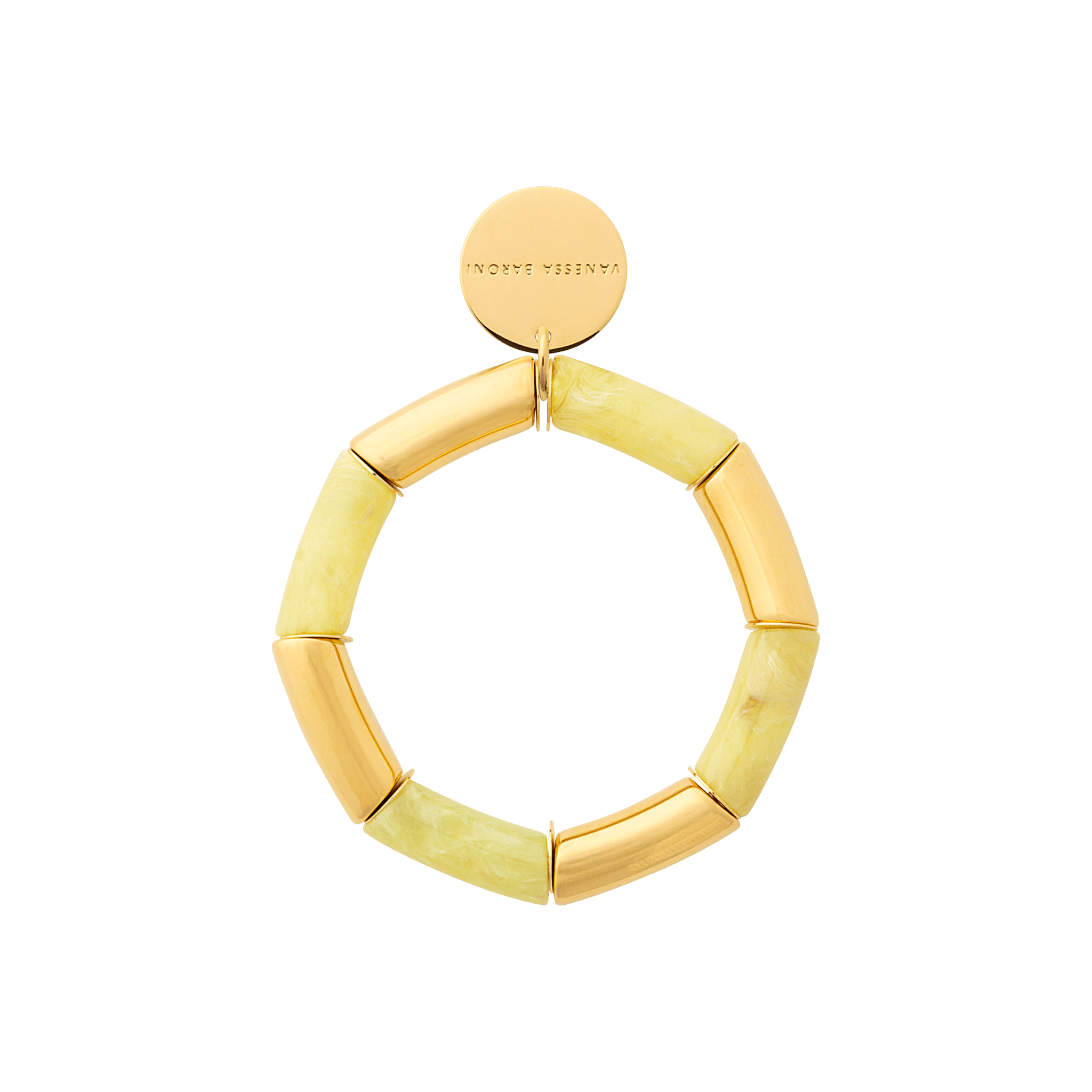 Vanessa Baroni Armband Flex gold, yellow marble, vergoldet