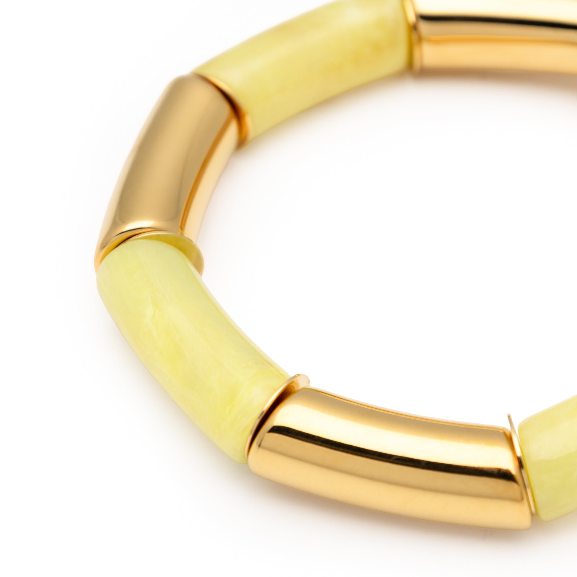 Vanessa Baroni Armband Flex gold, lemon marble, vergoldet