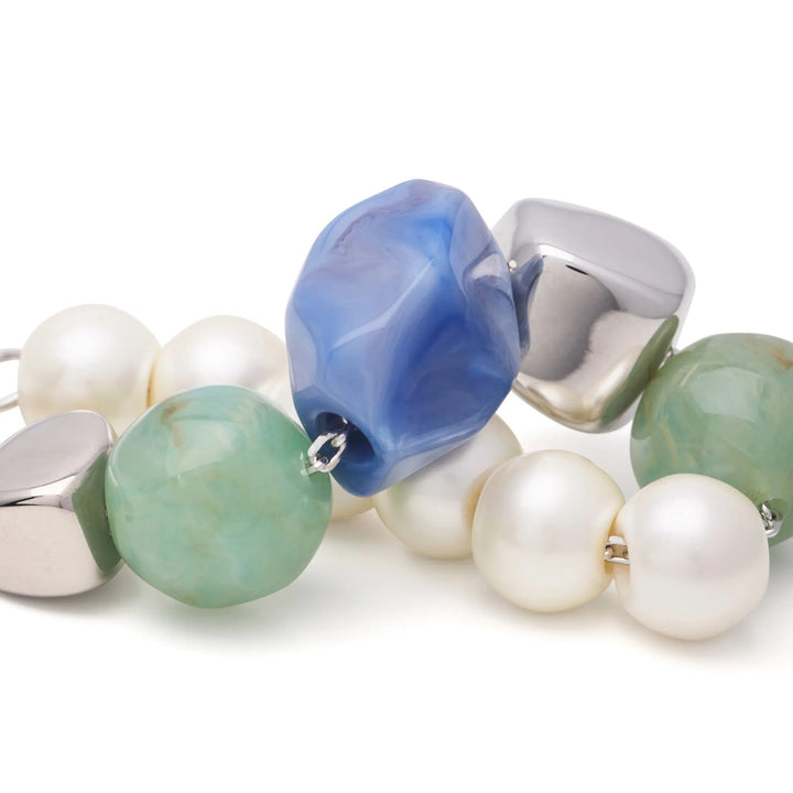 Vanessa Baroni Armband Formentera blue, versilbert