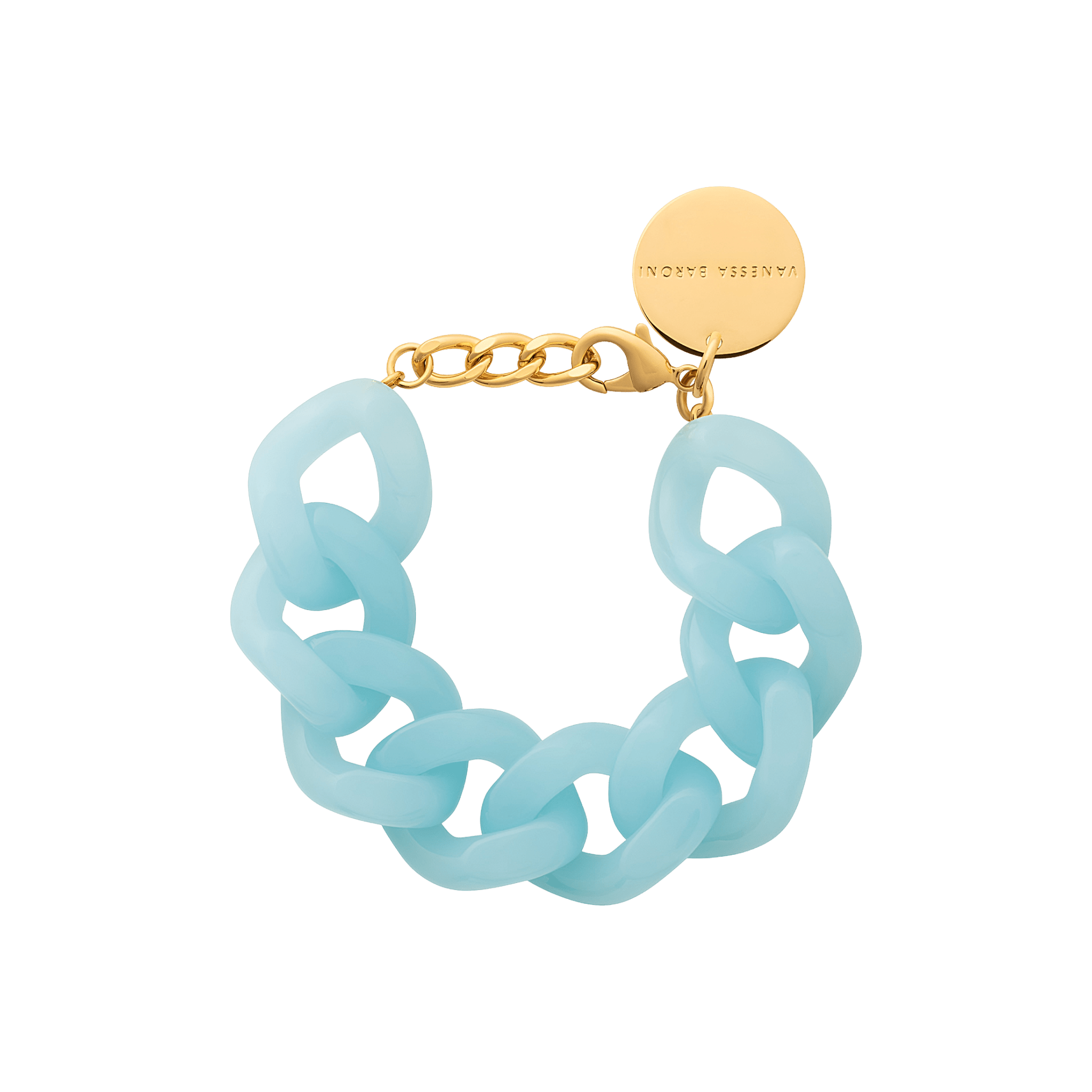 Vanessa Baroni Armband Great, opaline blue, vergoldet