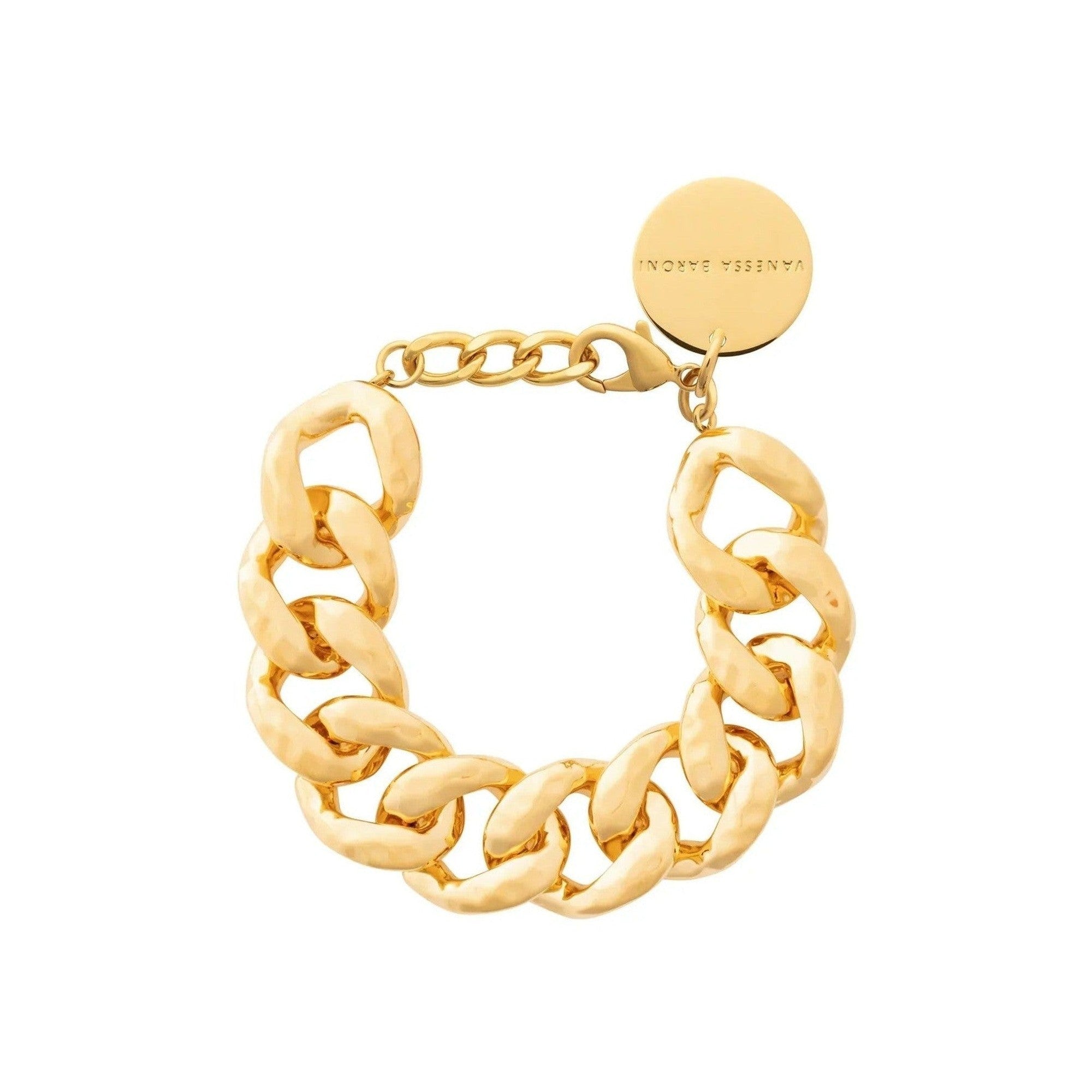 Vanessa Baroni Armband Hammered, gold, vergoldet
