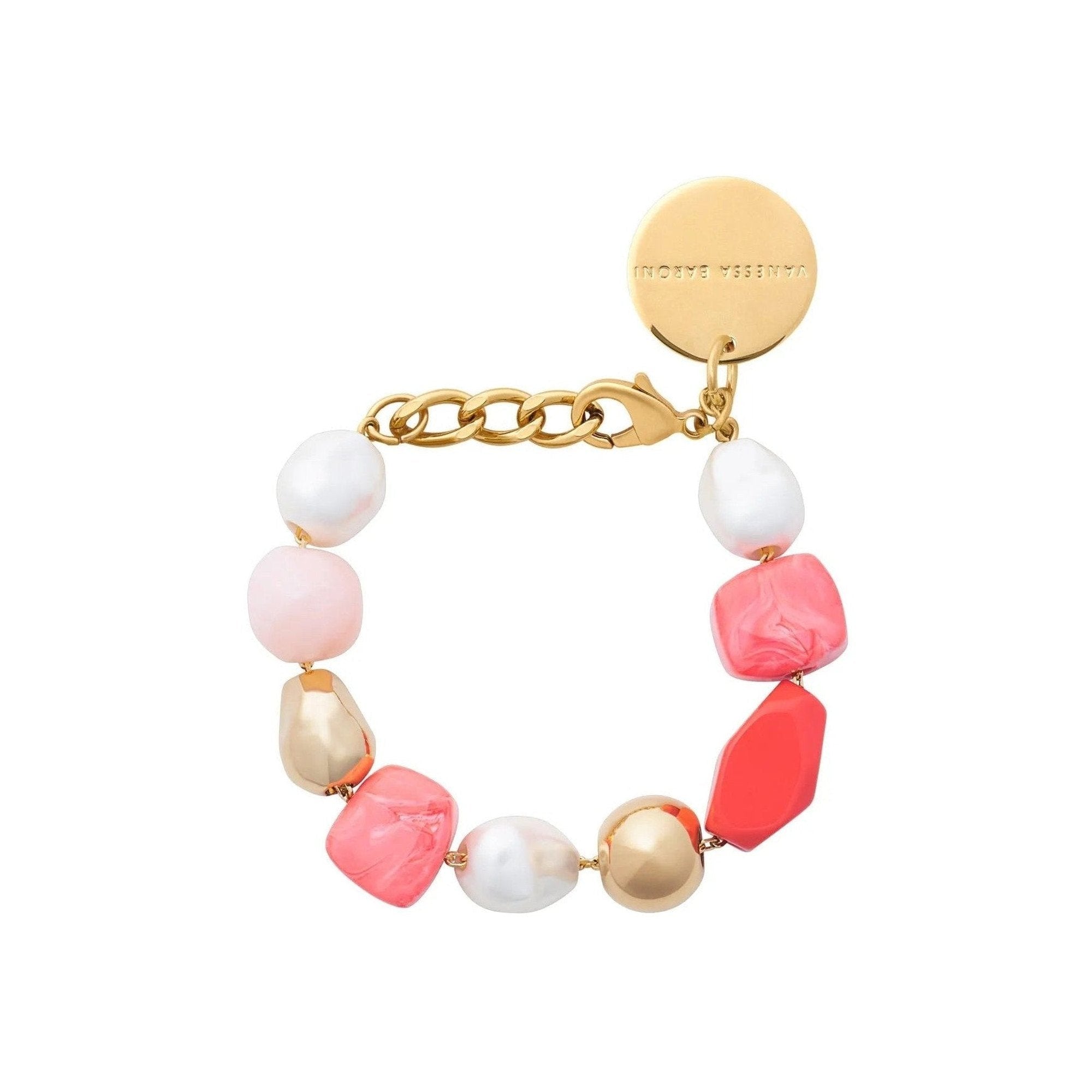 Vanessa Baroni Armband Ibiza peach, vergoldet