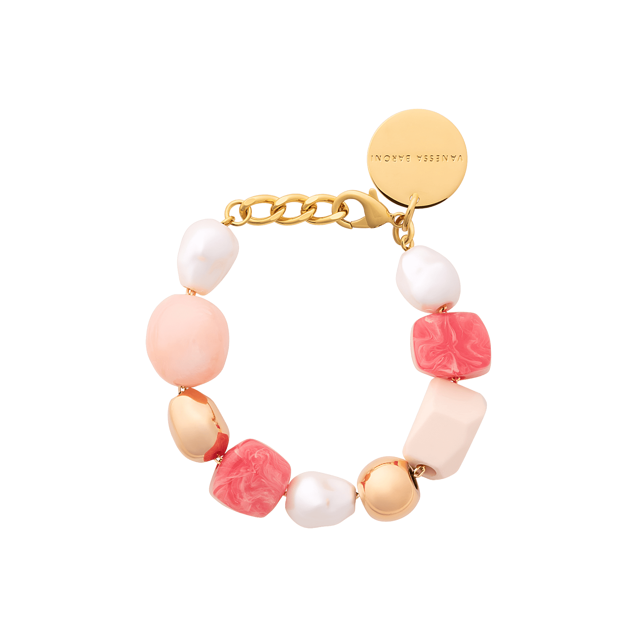 Vanessa Baroni Armband Ibiza, watermelon, vergoldet