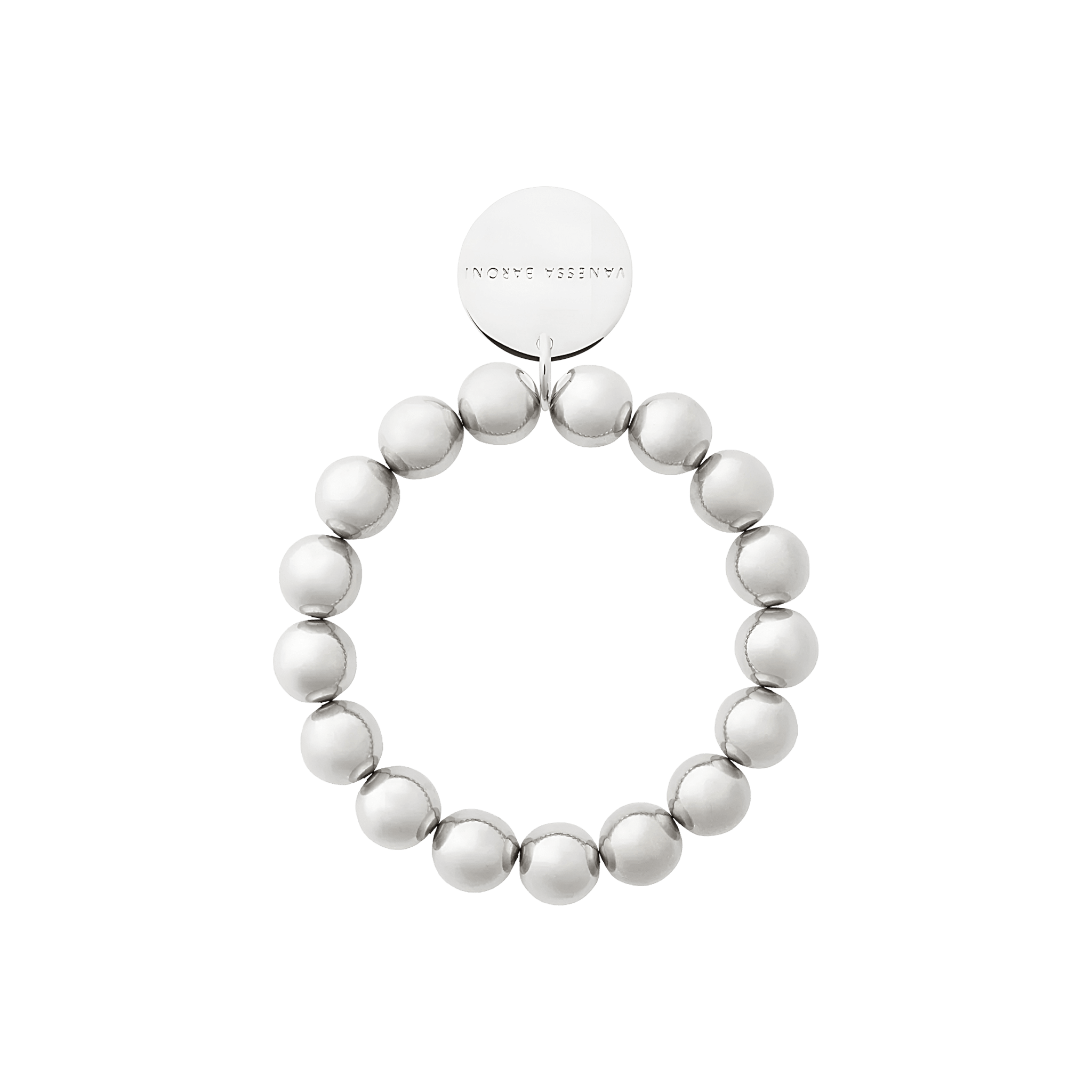 Vanessa Baroni Armband Mini Beads Flex, silver, versilbert