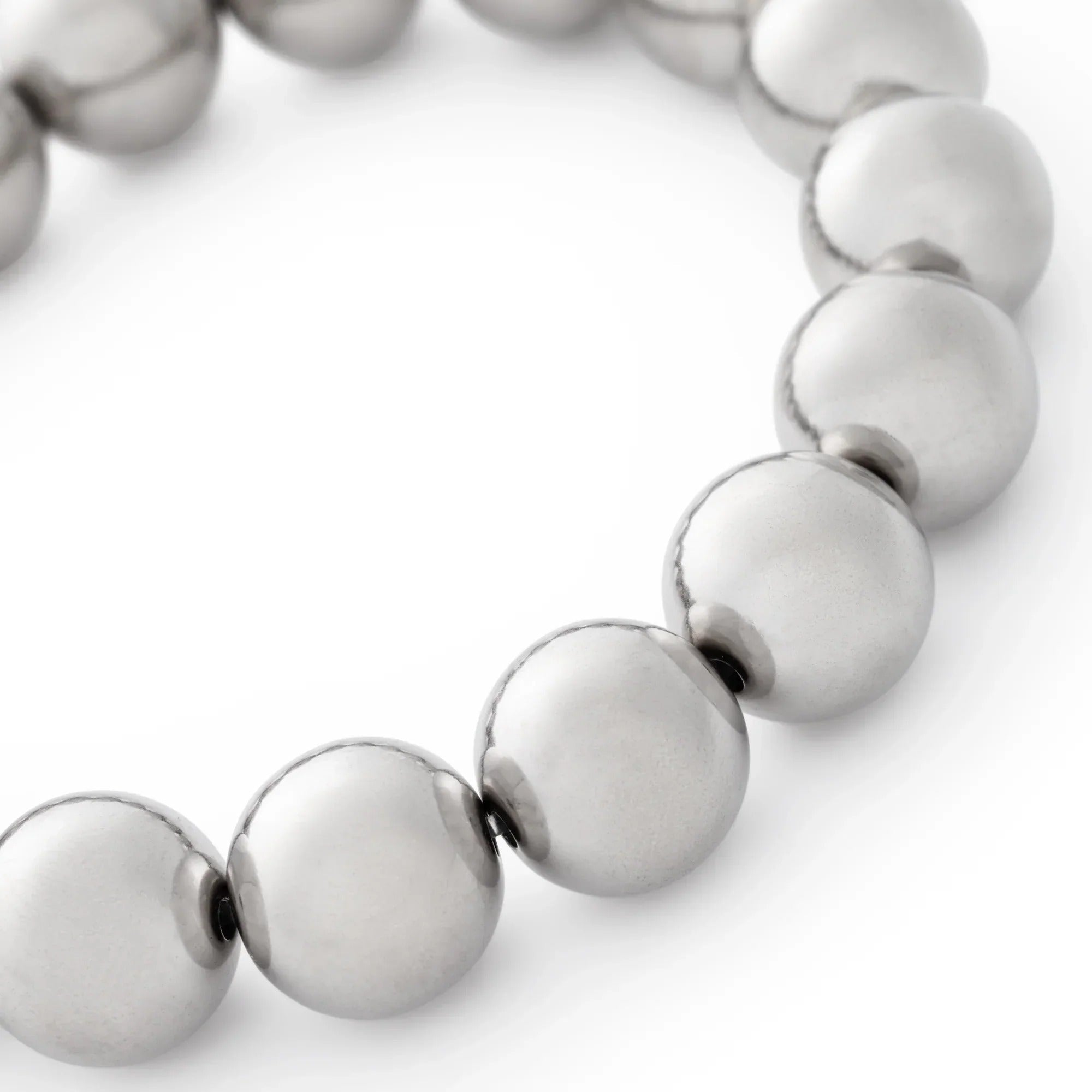 Vanessa Baroni Armband Mini Beads Flex, silver, versilbert