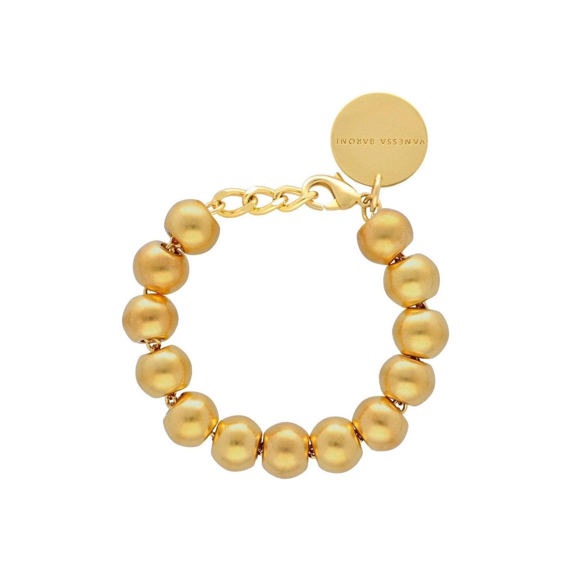 Vanessa Baroni Armband Mini Beads, gold vintage, vergoldet