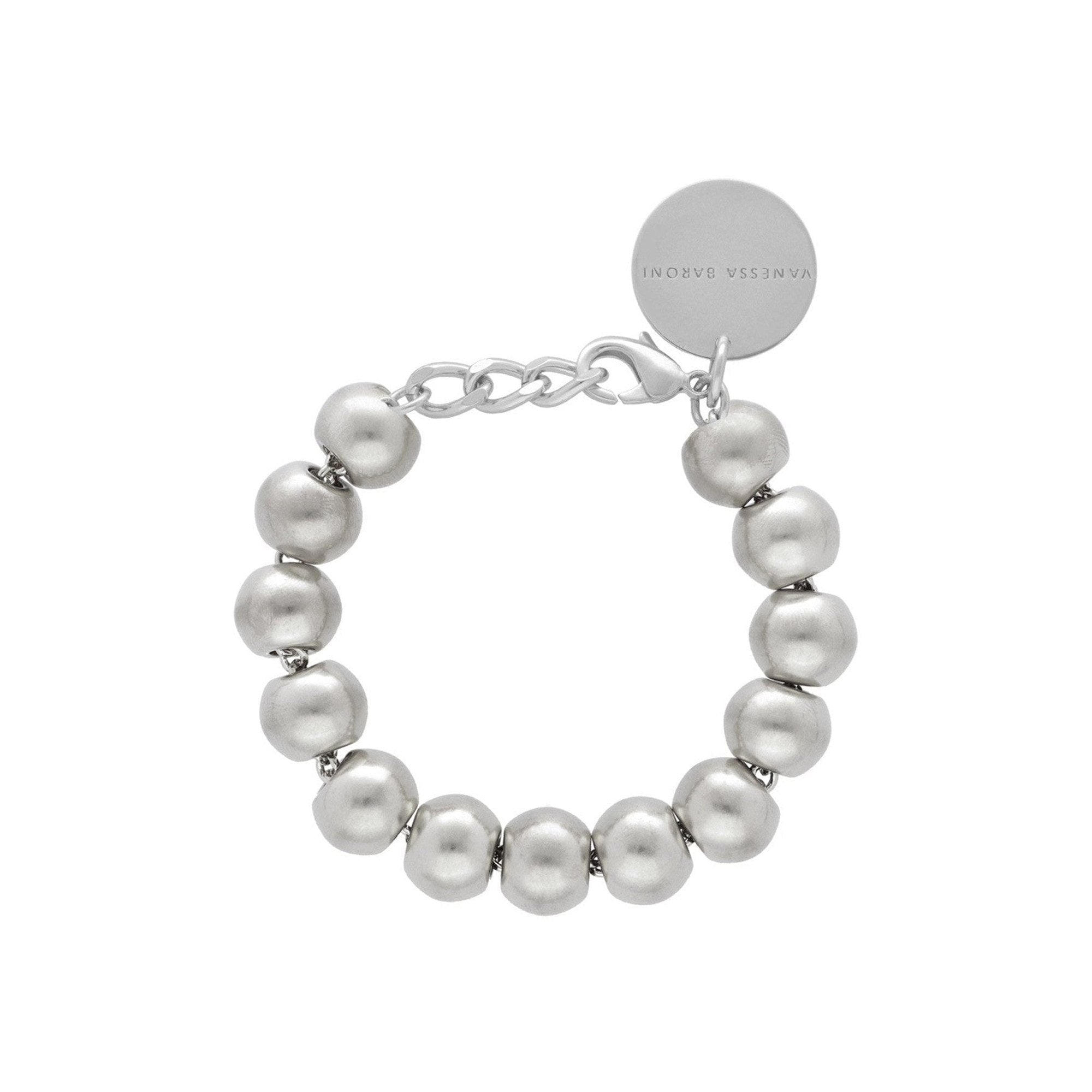 Vanessa Baroni Armband Mini Beads, silver vintage, versilbert