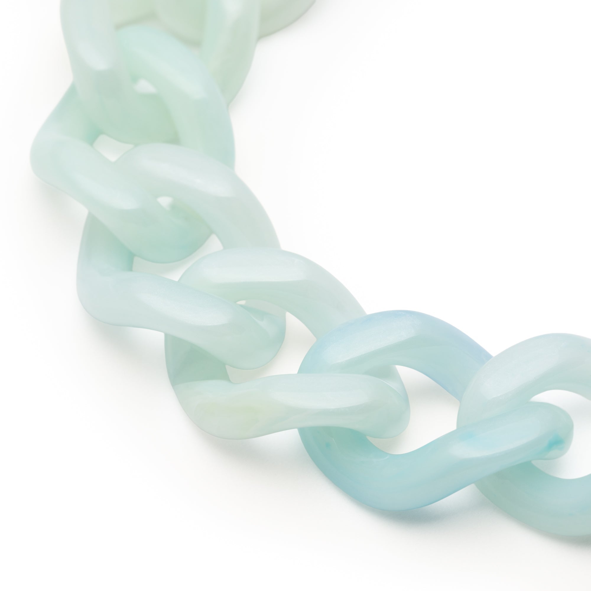 Vanessa Baroni Armband Mini Flat Chain, cloud marble, vergoldet