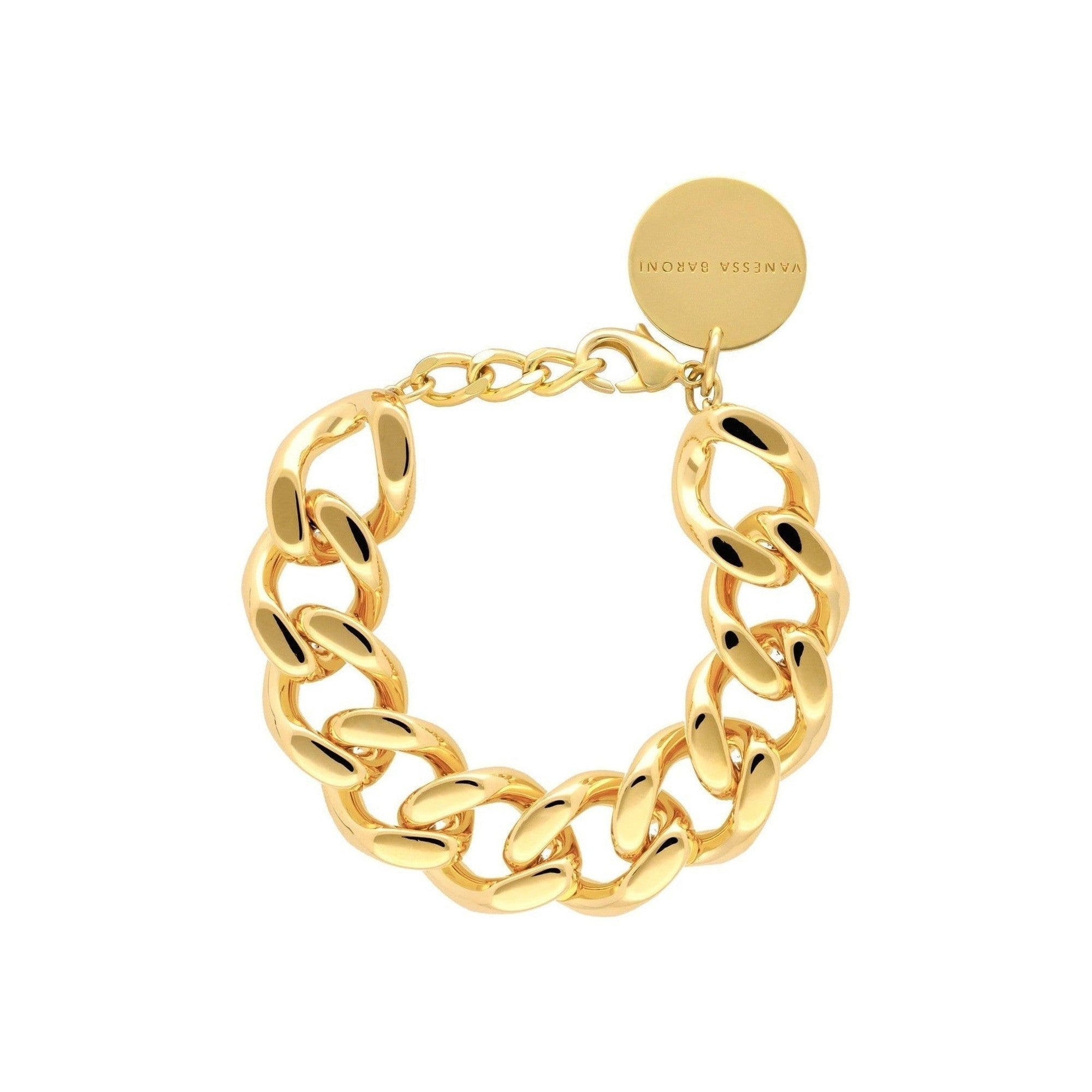 Vanessa Baroni Armband Mini Flat Chain, gold, vergoldet