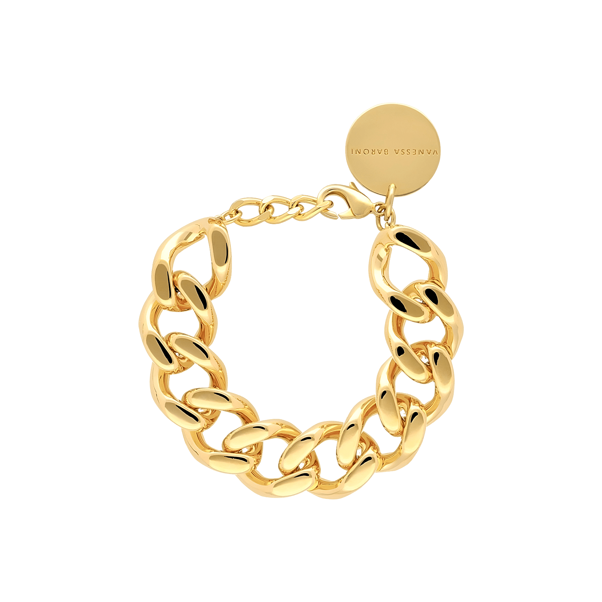 Vanessa Baroni Armband Mini Flat Chain, gold, vergoldet