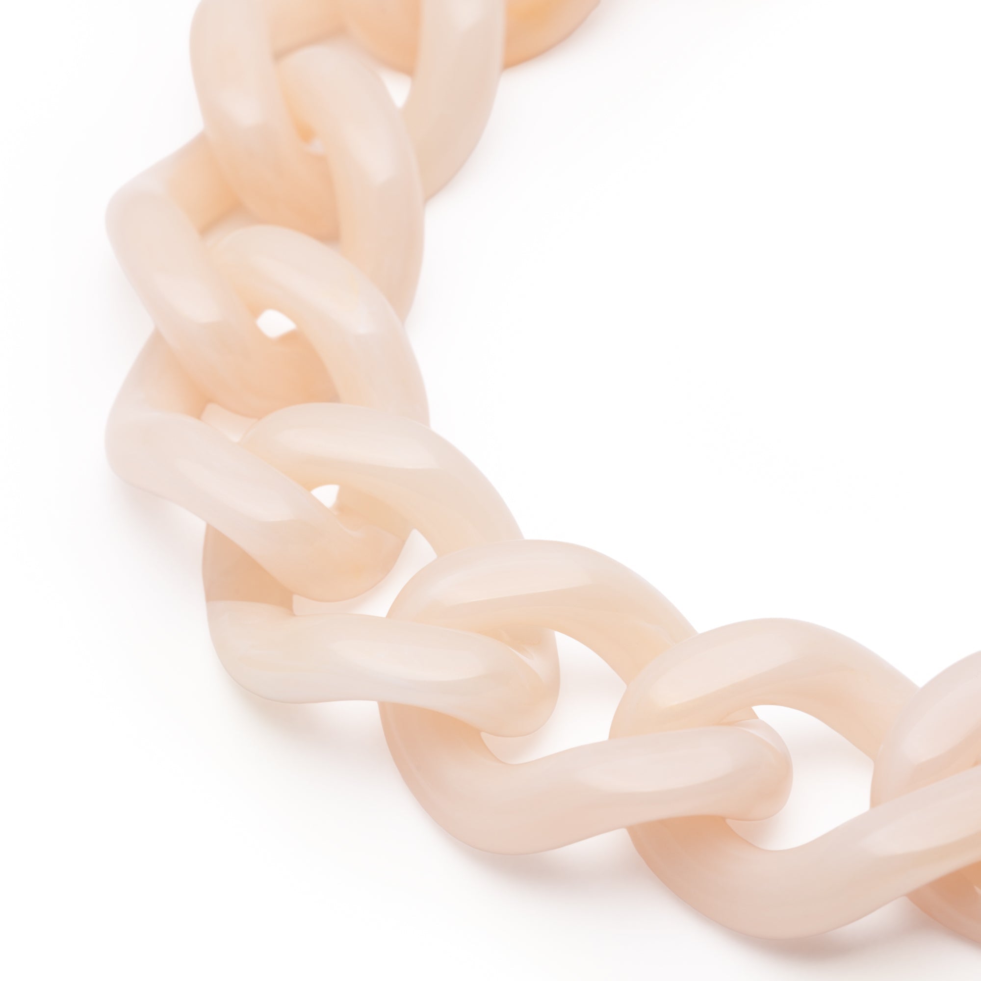 Vanessa Baroni Armband Mini Flat Chain, latte marble, vergoldet