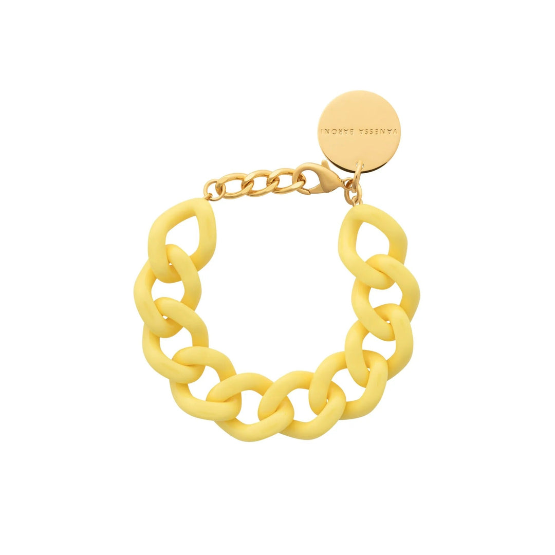 Vanessa Baroni Armband Mini Flat Chain, yellow, vergoldet