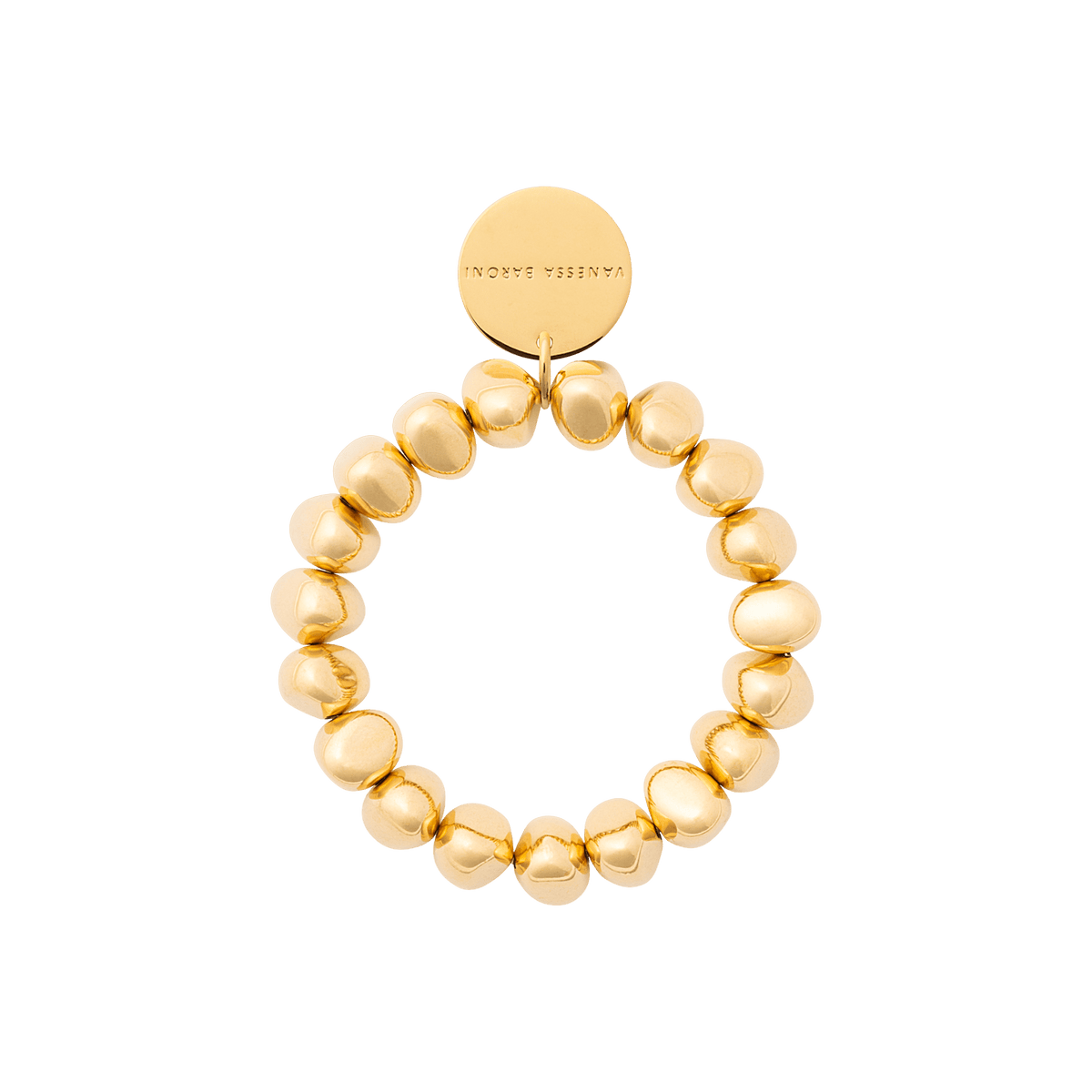Vanessa Baroni Armband Mini Stone Flex, gold, vergoldet