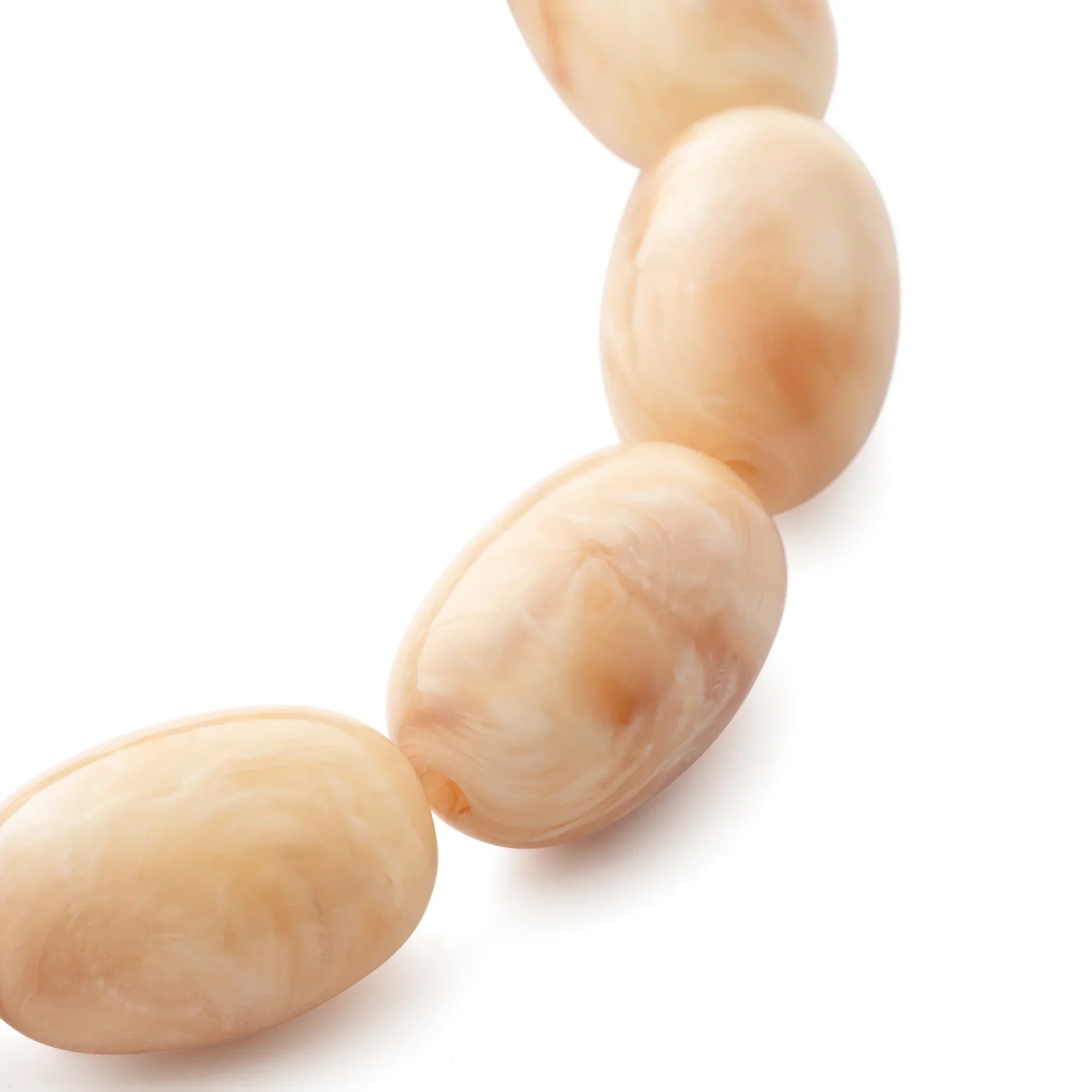 Vanessa Baroni Armband Olive Flex, creme brulee marble, vergoldet