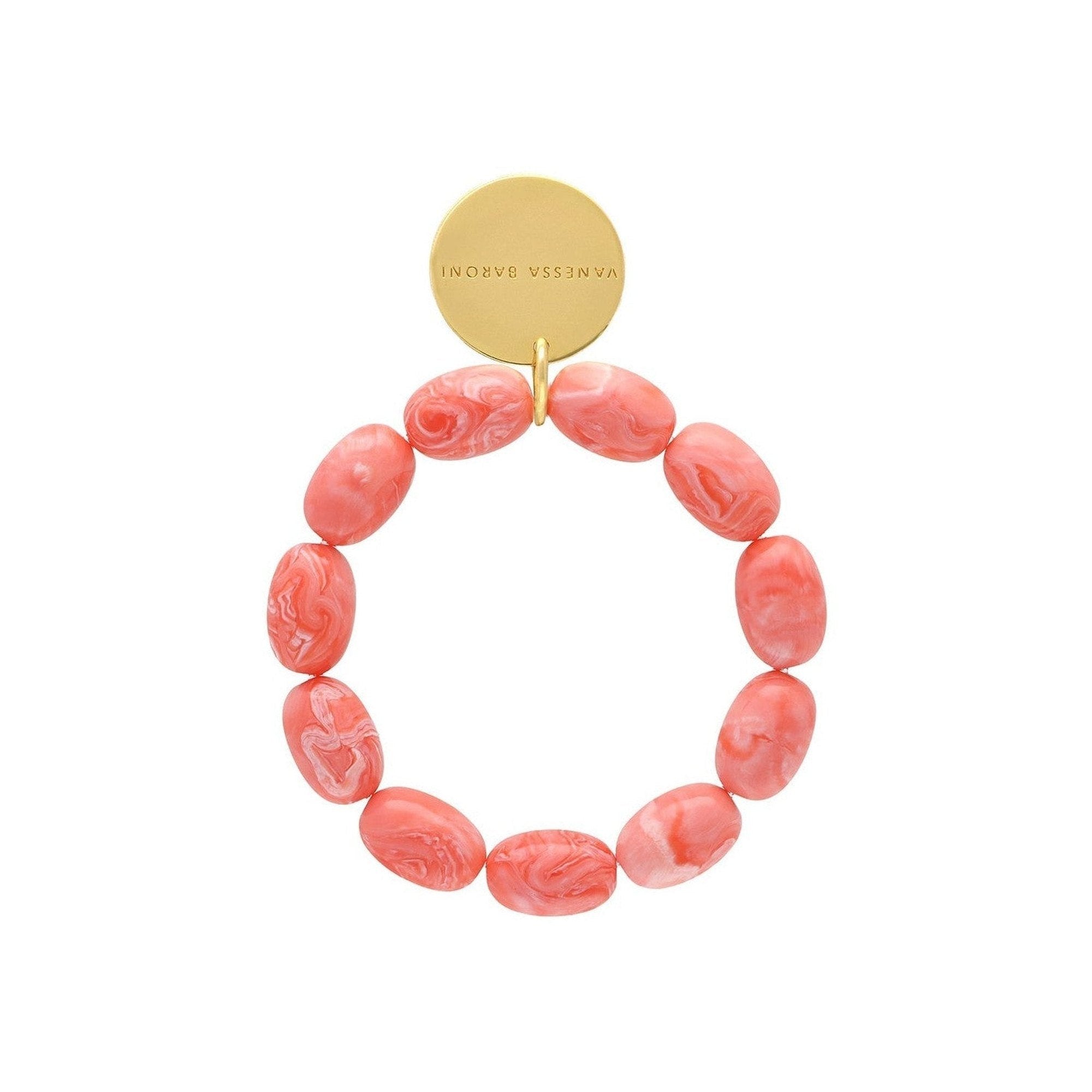 Vanessa Baroni Armband Olive Flex, strawberry icecream, vergoldet