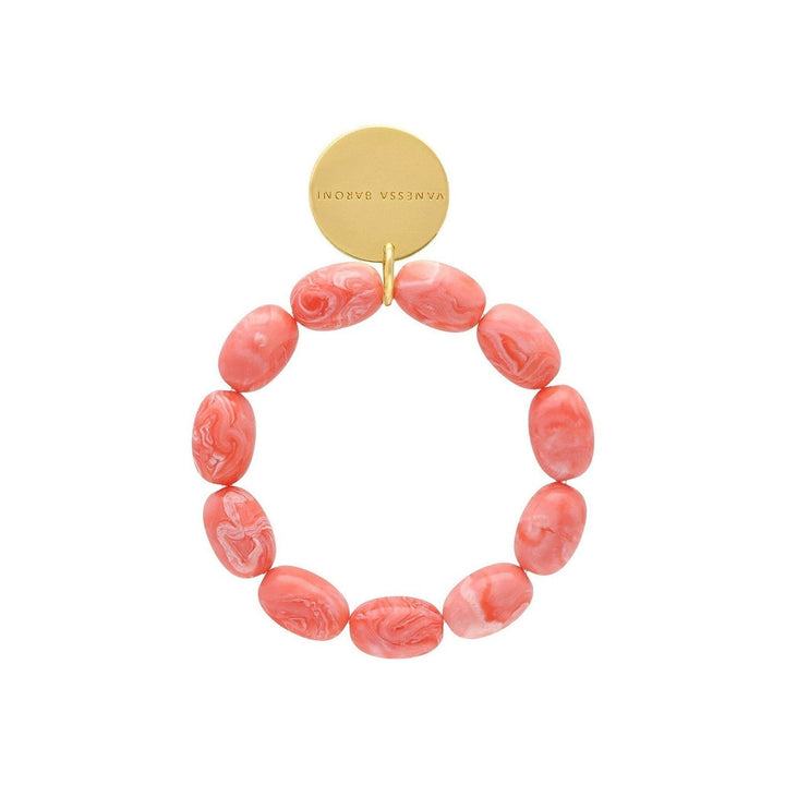 Vanessa Baroni Armband Olive Flex, strawberry icecream, vergoldet