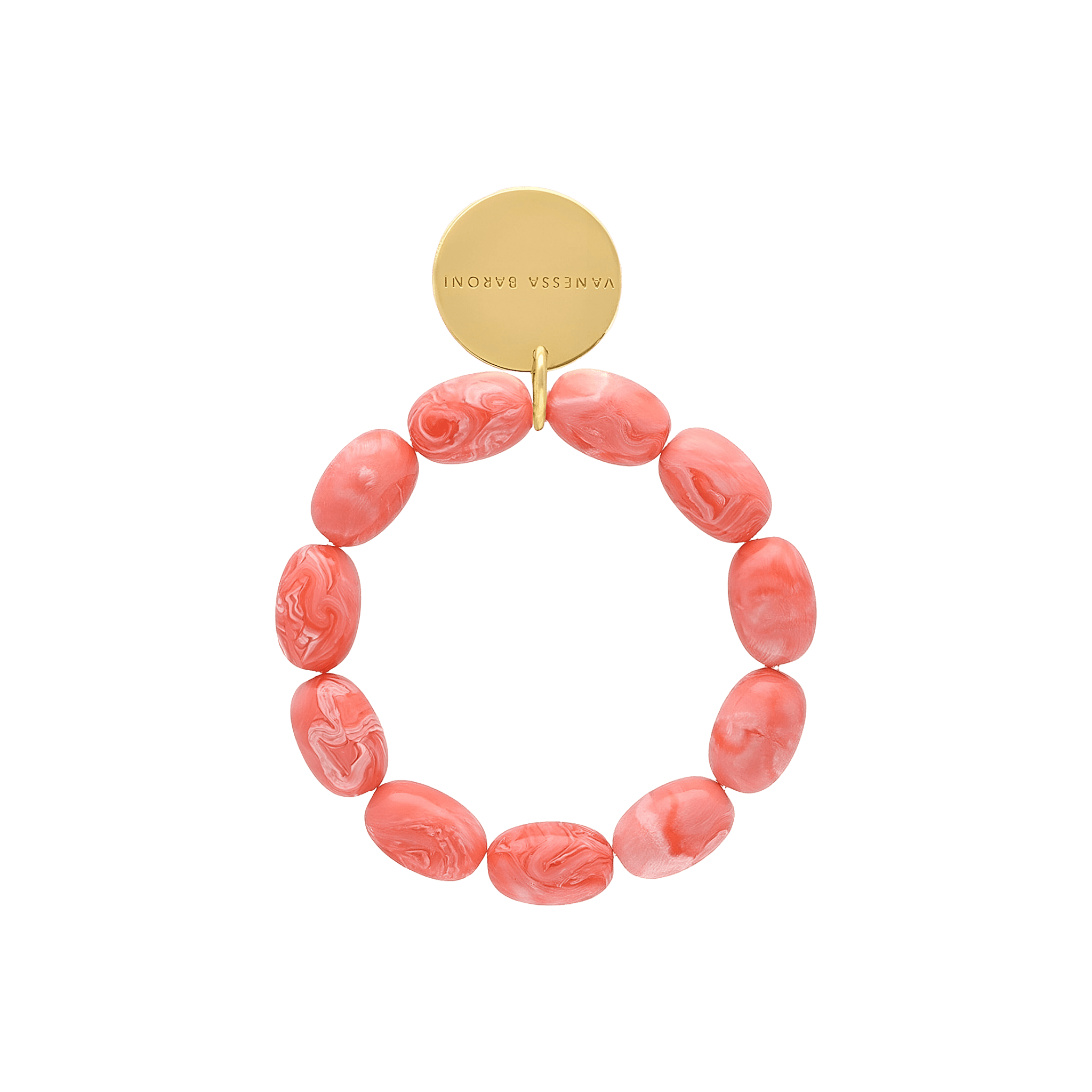 Vanessa Baroni Armband Olive Flex, strawberry icecream, vergoldet