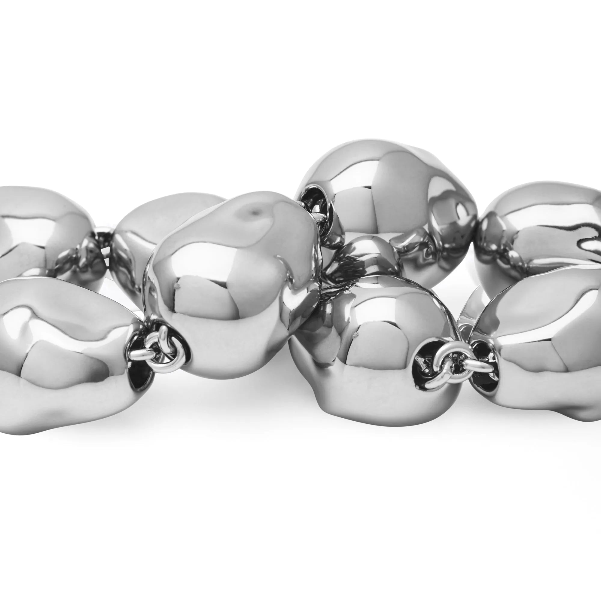 Vanessa Baroni Armband Organic Pearl, silver, versilbert