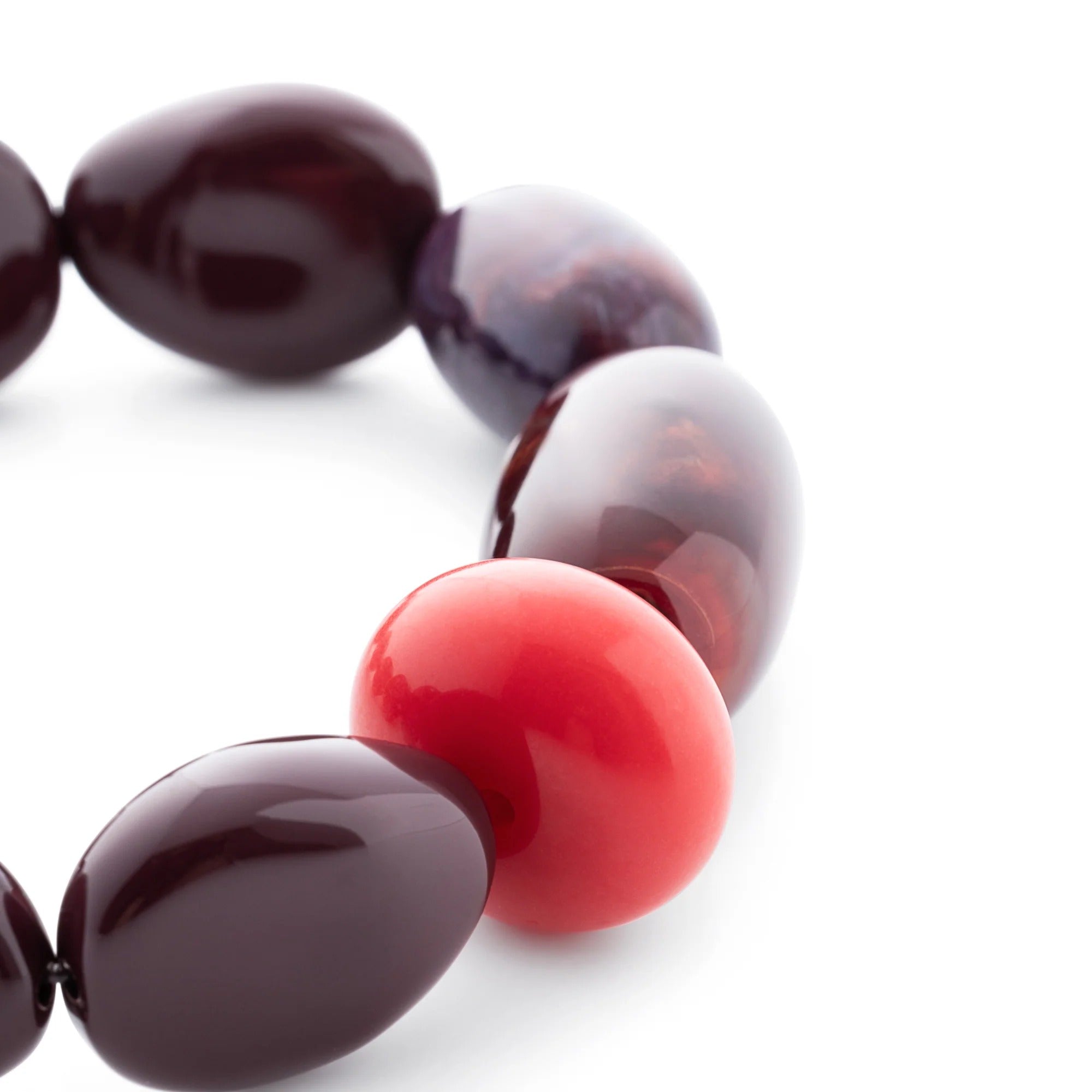 Vanessa Baroni Armband Unique Flex, aubergine, vergoldet