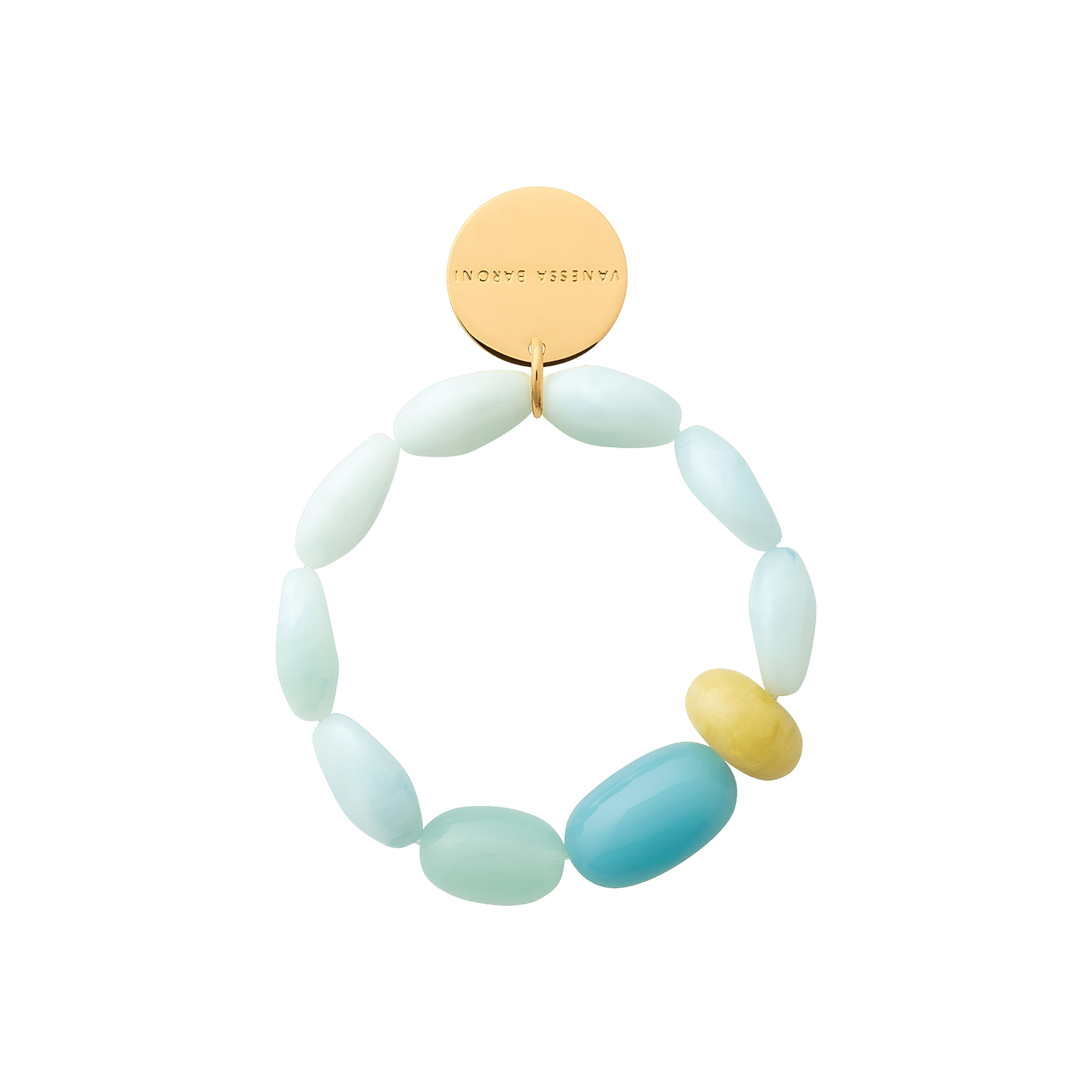 Vanessa Baroni Armband Unique Flex, cloud marble, vergoldet