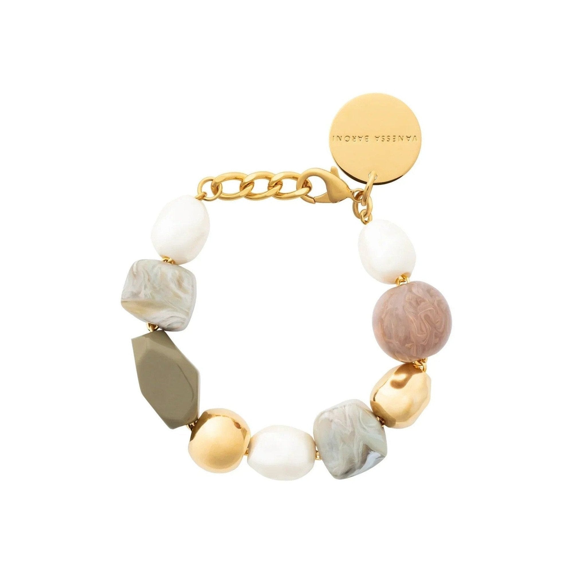 Vanessa Baroni Armband Winter Ibiza, green, vergoldet