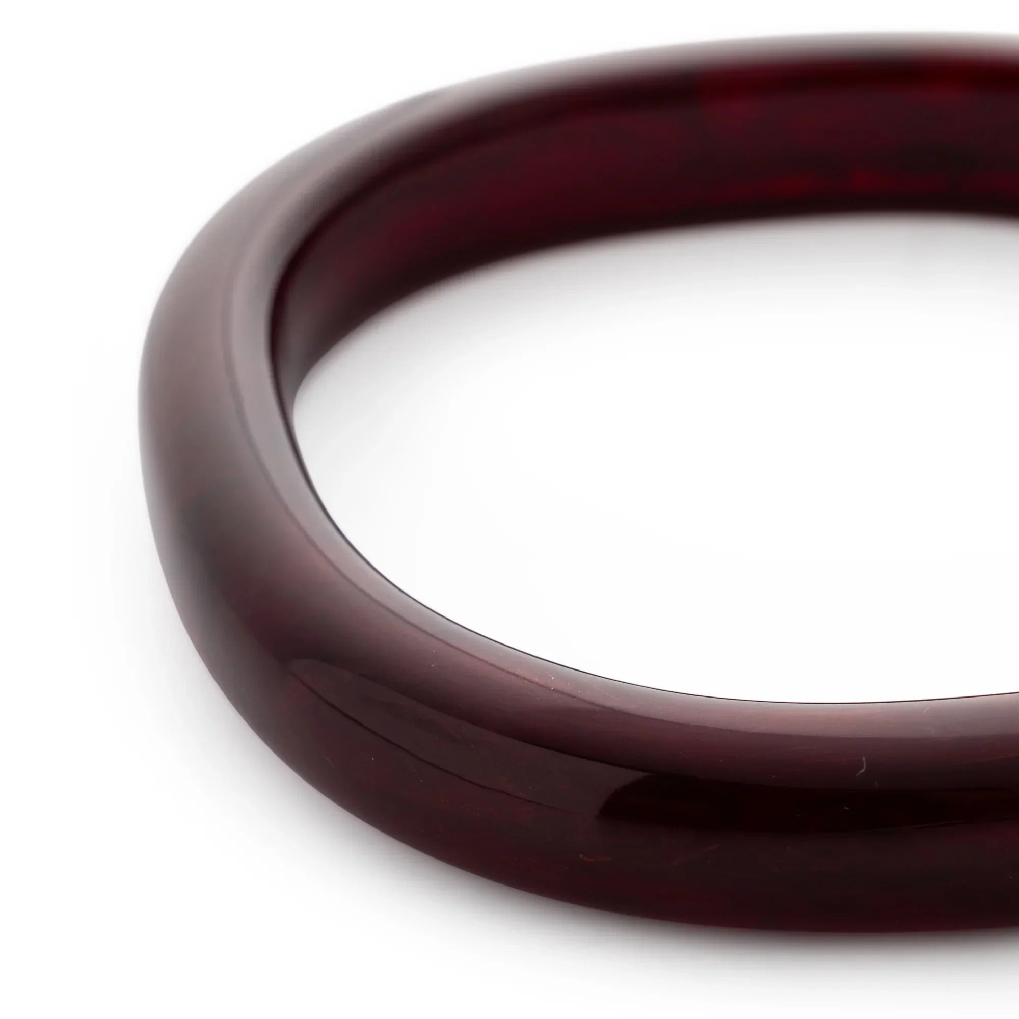 Vanessa Baroni Armreif Soft Edge Bangle, bordeaux marble